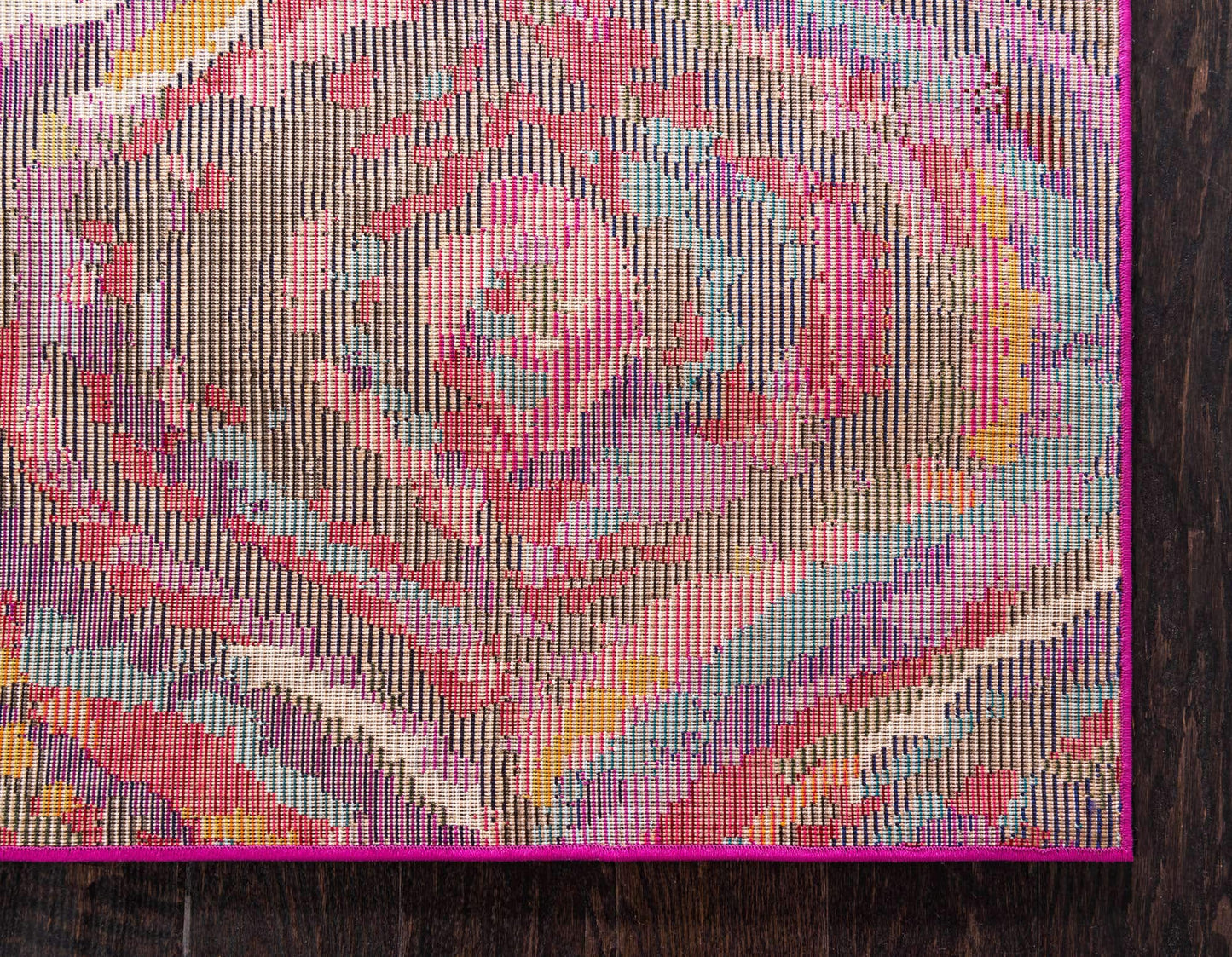 Unique Loom Estrella Collection Colorful, Abstract, Geometric, Gradient, Modern Area Rug (5' 0 x 8' 0 Rectangular, Multi/Pink)