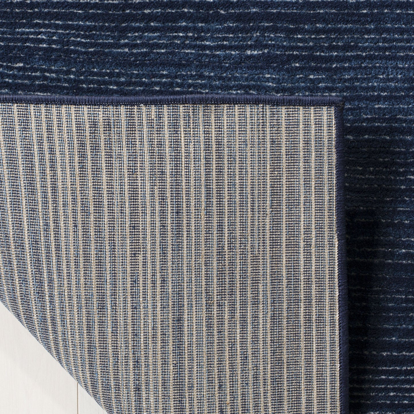 SAFAVIEH Vision Collection Area Rug - 9' Square, Navy, Modern Ombre Design, Non-Shedding & Easy to Clean, Ideal for Living Room, Bedroom, Dining Space (VSN606N)