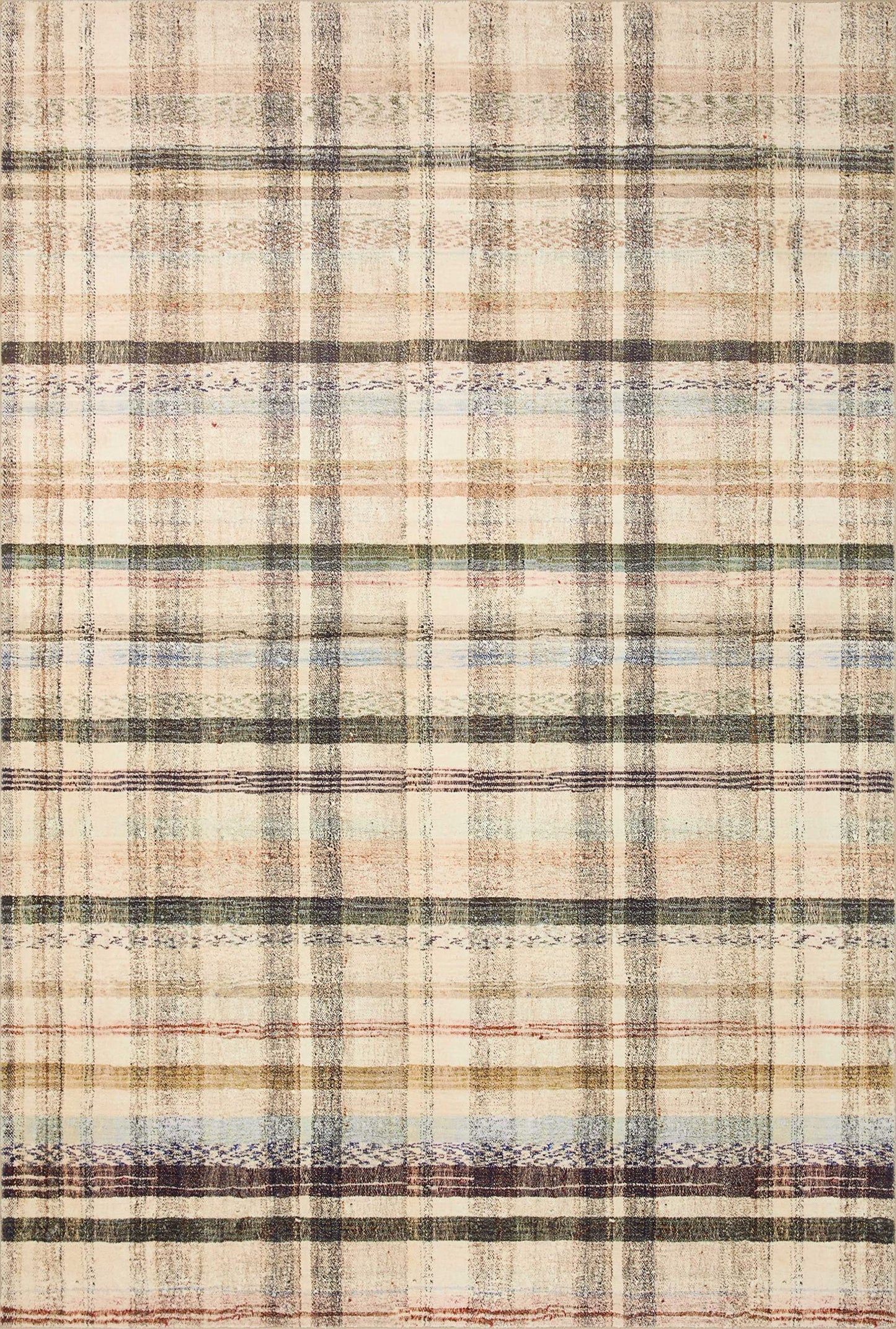 Loloi Chris Loves Julia Humphrey Collection HUM-02 Ivory/Multi 7'-3'' x 9'-3'' .38" Pile Height, Area Rug feat. CloudPile