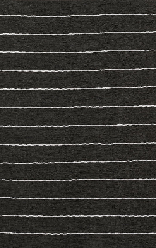 Erin Gates by Momeni River Fine Black Hand Woven PET Indoor Outdoor Rug 2'3" X 8' Runner
