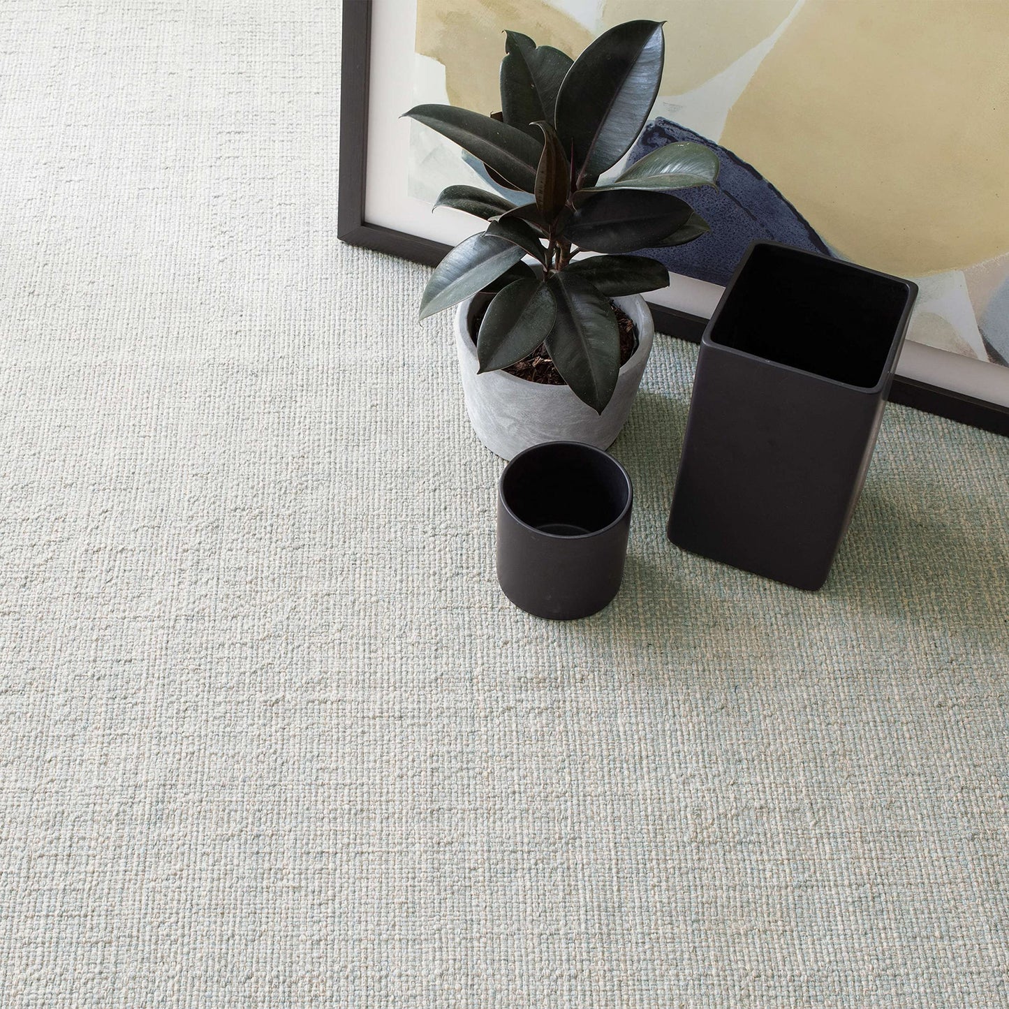 Dash and Albert Marled Cotton Area Rug - 4' x 6' Light Blue Solid Handwoven Accent Rug - Durable, Lightweight, High Traffic Areas Hallway, Bedroom, Living Room