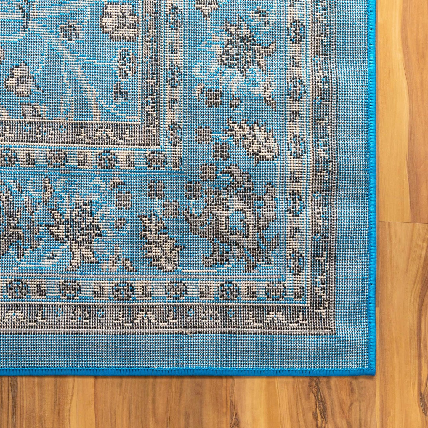 Unique Loom Sialk Hill Collection Area Rug - Washington (5' 3" x 8' Rectangle Dark Blue/Black)
