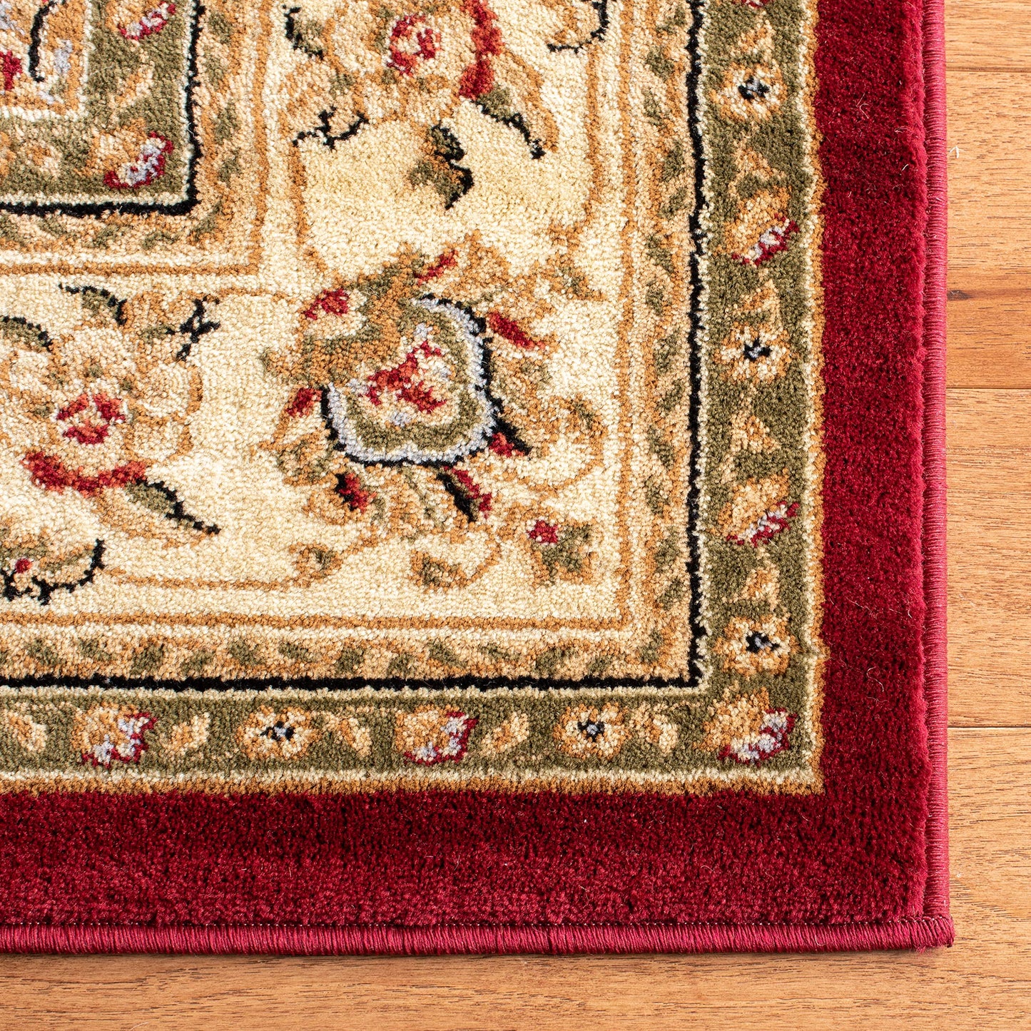 SAFAVIEH Lyndhurst Collection Area Rug - 10' x 14', Red & Ivory, Traditional Oriental Design, Non-Shedding & Easy Care, Ideal for High Traffic Areas in Living Room, Bedroom (LNH312A)