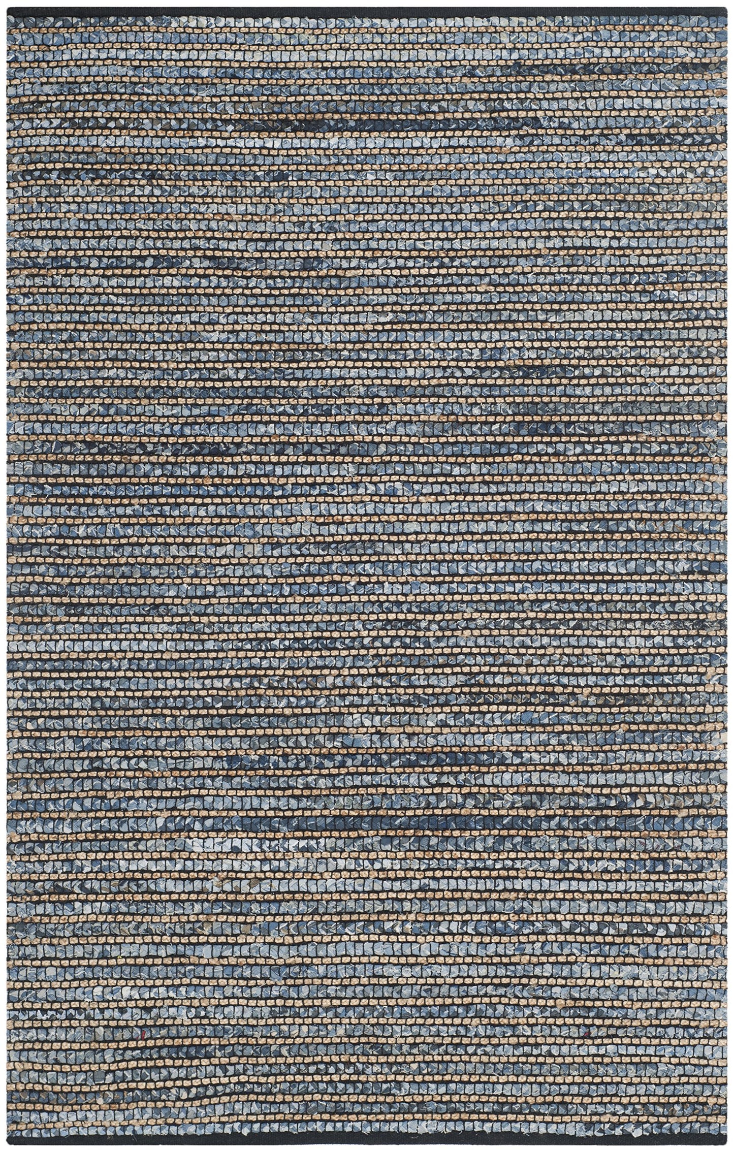 SAFAVIEH Cape Cod Collection Accent Rug - 3' x 5', Blue, Handmade Flat Weave Braided Cotton & Jute, Ideal for High Traffic Areas in Entryway, Living Room, Bedroom (CAP365A)