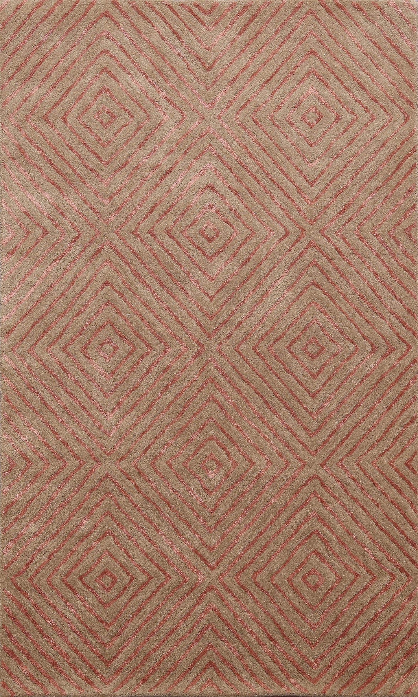 Modern Collection 6' 0'' X 4' 0'' Rug Rug, All-Over Wool & Silk Highlight Carpet for Home Décor, Foyer and Hallway