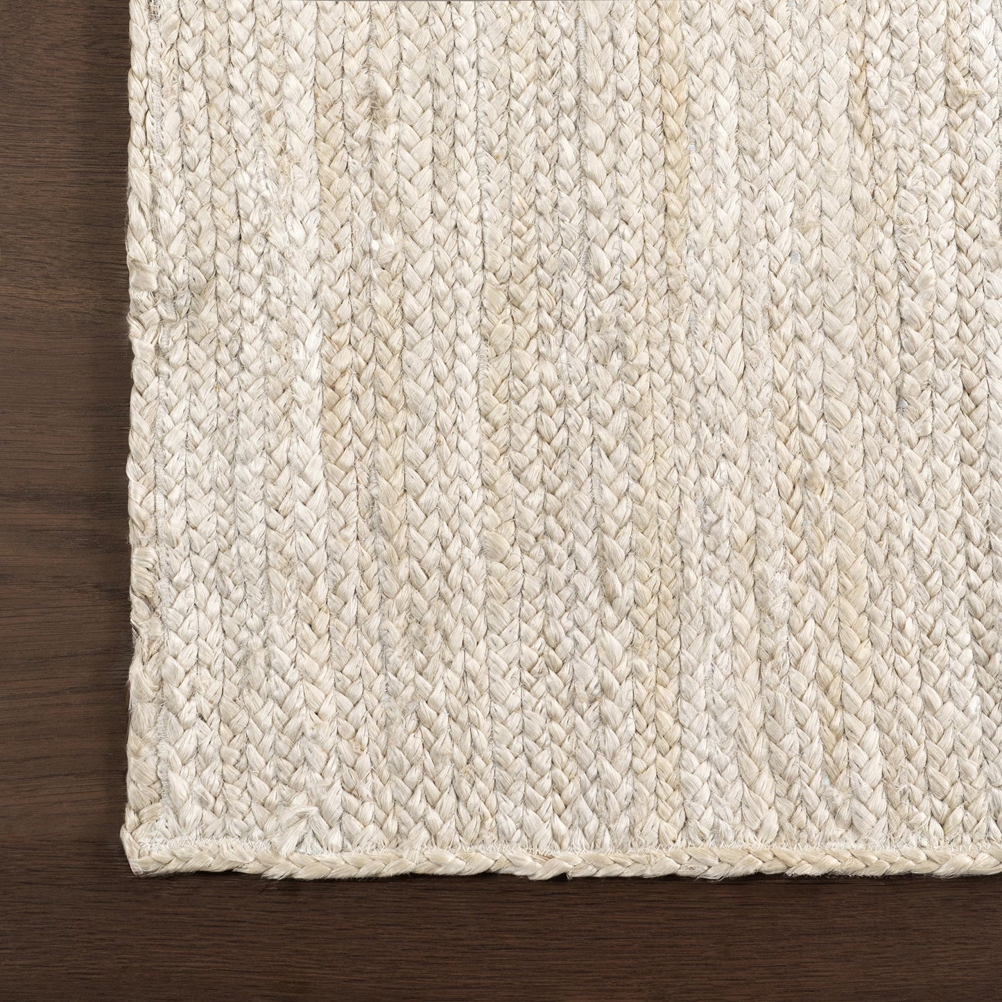 nuLOOM 3x5 Rigo Jute Hand Woven Area Rug, Off White, Solid Farmhouse Design, Natural Fiber, For Bedroom, Living Room, Dining Room, Hallway, Office, Kitchen, Entryway