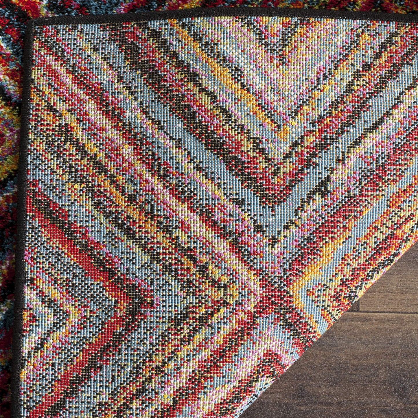 SAFAVIEH Area Rug 8x10 - Aruba Collection - Large - Multi, Boho Diamond Lattice Pattern, Non-Shedding & Easy Cleaning, Ideal for Living Room, Bedroom, Office, Dining Space (ARB501M)