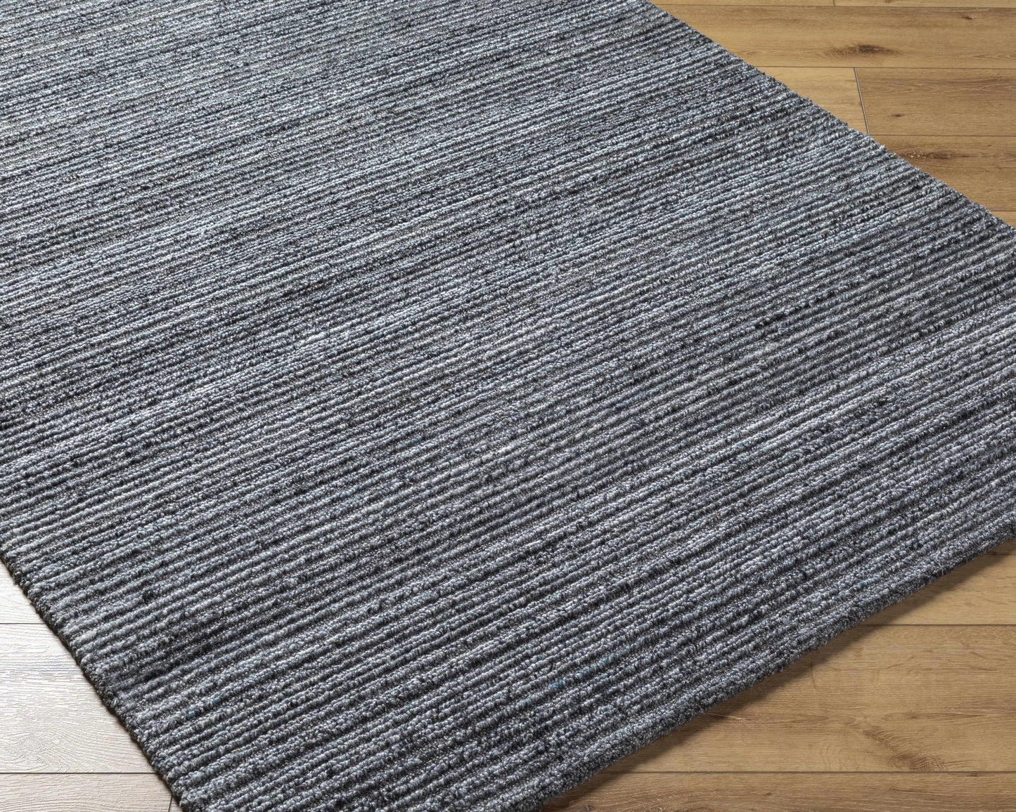 Hauteloom Larkspur Recycled Material Living Room, Bedroom Area Rug - Traditional Transitional - Charcoal, Light Gray, Gray - 2' x 3'