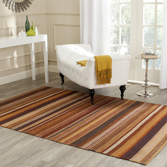 SAFAVIEH Kilim Collection Accent Rug - 4' x 6', Rust, Handmade Flat Weave Wool, Ideal for High Traffic Areas in Entryway, Living Room, Bedroom (KLM951B)