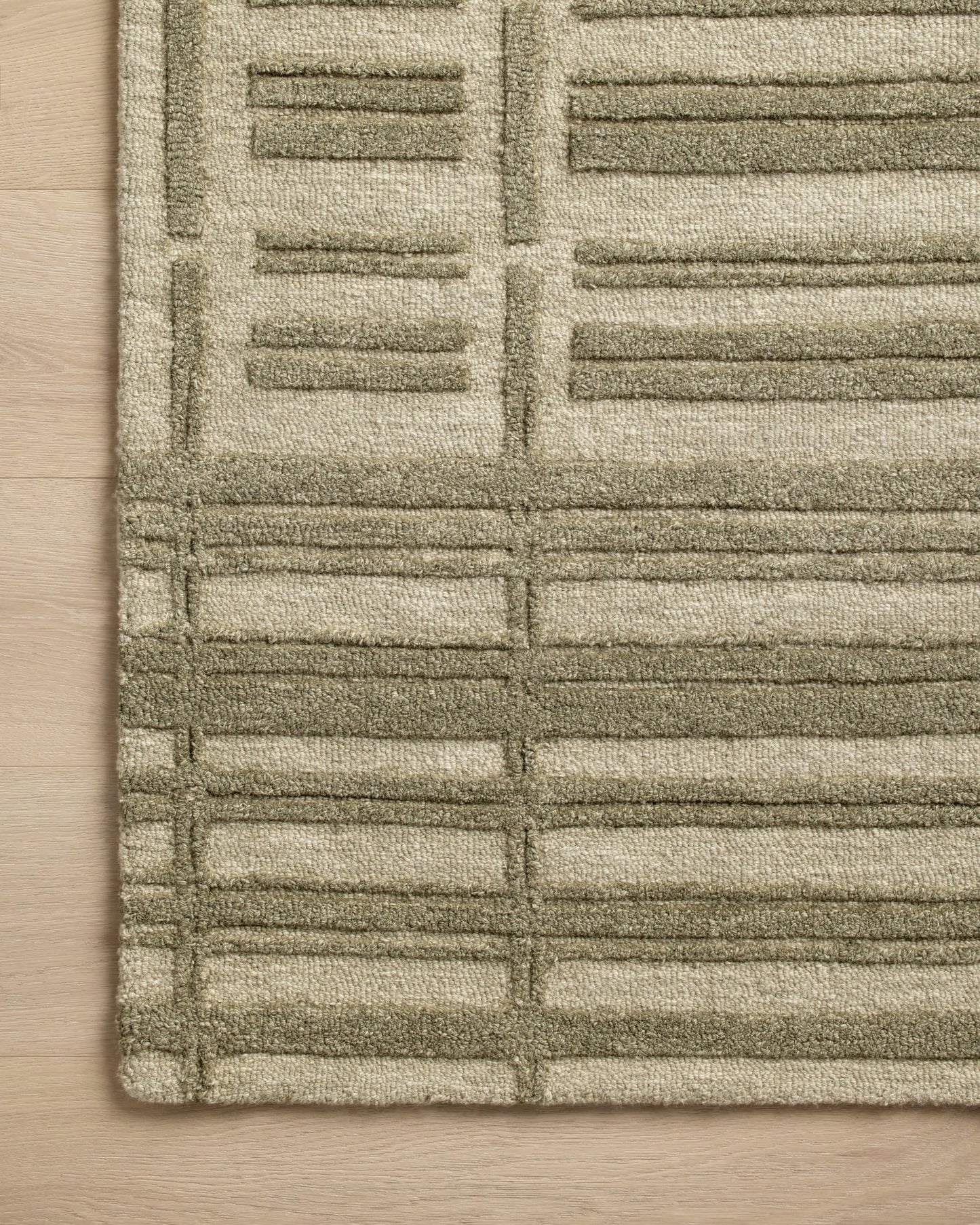 Loloi Chris Loves Julia Bradley Collection, Sage & Olive, 5'-0" x 7'-6" Area Rug – Classic Striped Area Rugs for Living Room, Bedroom, Entryway & Hallway, High Traffic Area Home Decor Rug