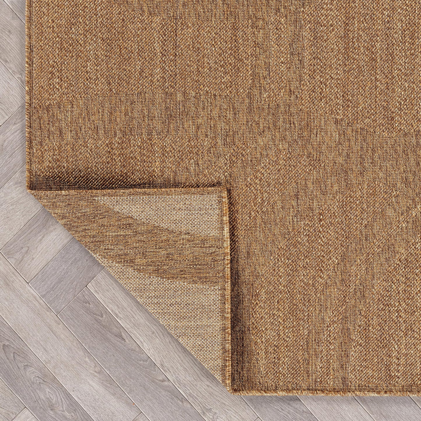 Rugshop Abstract Indoor Outdoor Flat Woven Runner Rug,Natural Jute-Style,Easy-Care Patio Rug for Backyard Porch Deck Balcony, 2'3" x 6' Natural/Jute
