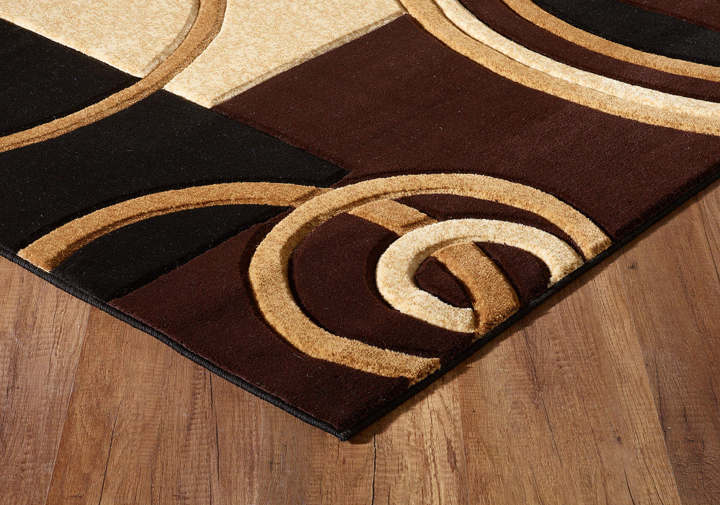 GLORY RUGS Area Rug Modern 8x10 Brown Soft Hand Carved Contemporary Floor Carpet with Premium Fluffy Texture for Indoor Living Dining Room and Bedroom Area