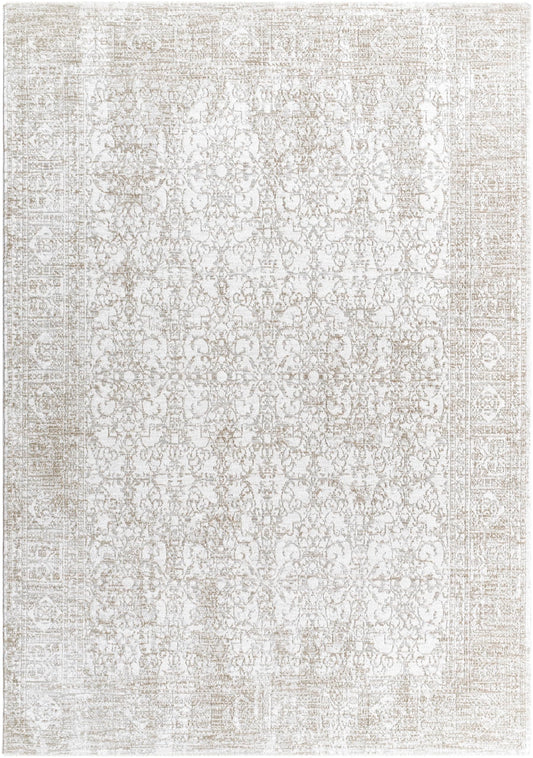 Livabliss x Vivir Beth Vintage Medallion Area Rug, 2'7" x 3'11", Cream/Sage, (3' x 4')