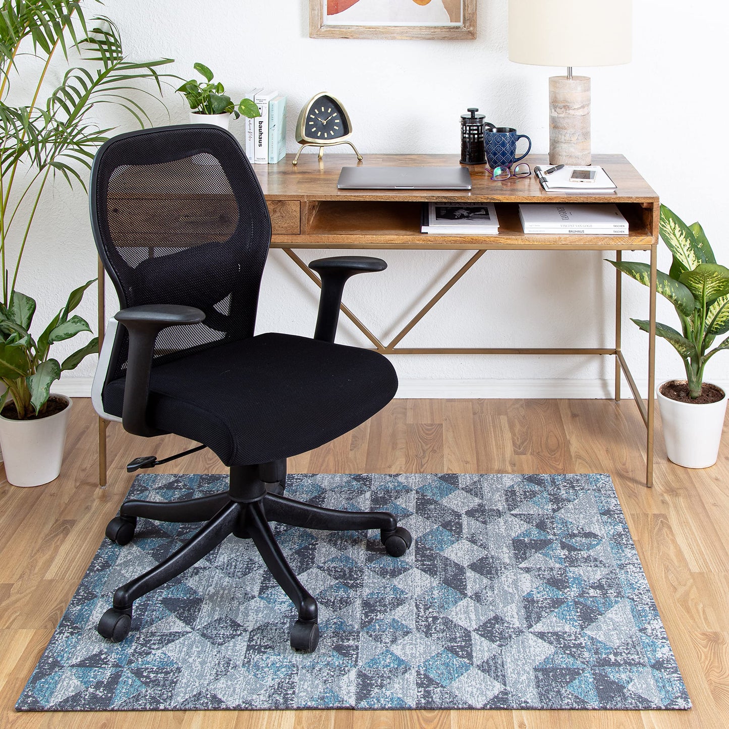 Anji Mountain Rug'd Office Chair Mat for Carpet & Hardwood Floor - Jacquard Woven, Anti-Slip Backing, Low Pile, Floor Protector Desk Chair Mat, Office Rugs for Rolling Chairs (Tromso - 40" x 54")