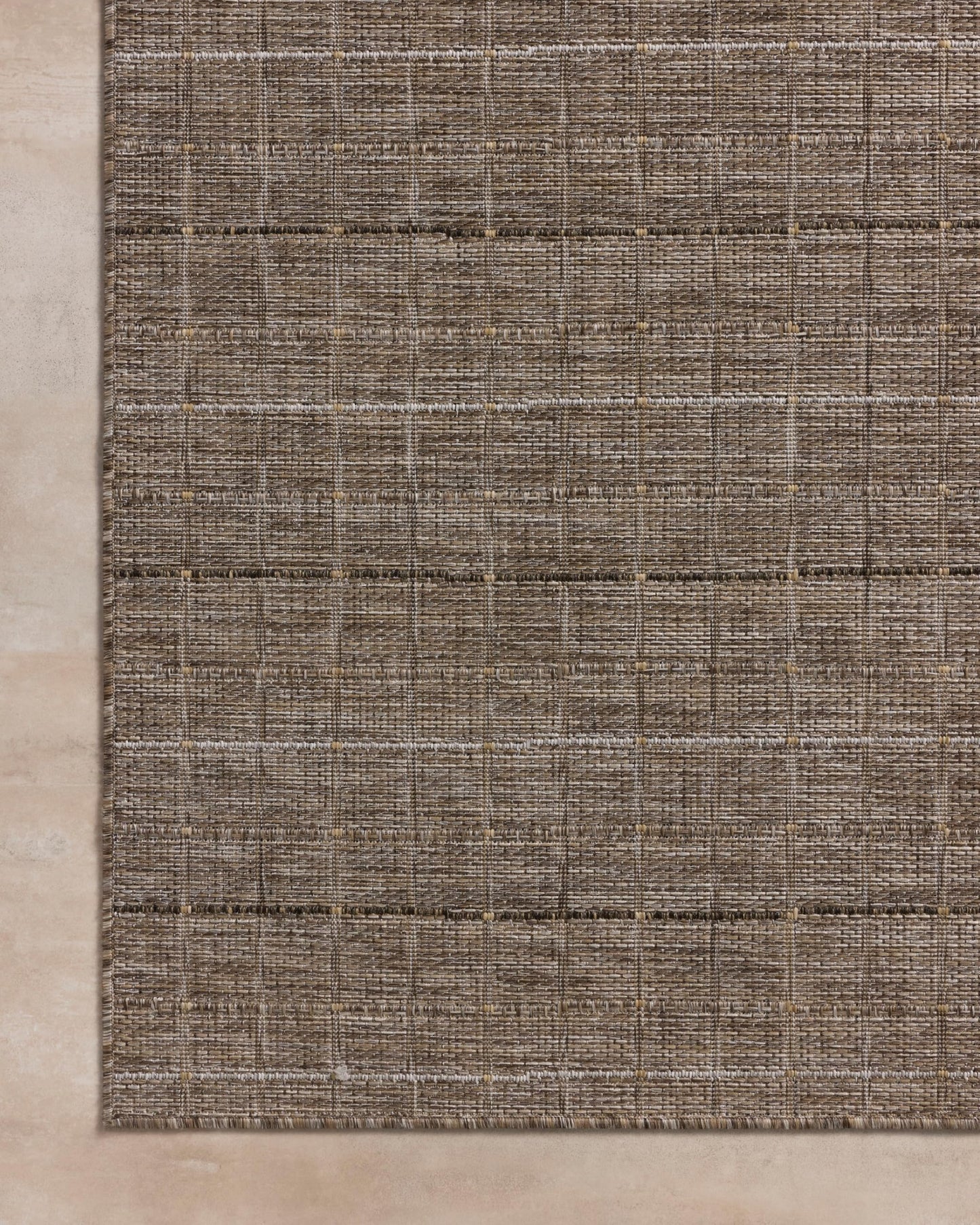 Loloi Birch Collection BIR-02 Natural/Bark 5' x 7'-3", .25" Pile Height, Area Rug, Indoor/Outdoor, Durable, Neutral, Easy Clean, Rug for Patio, Deck, Entry, Balcony, Outdoor Space