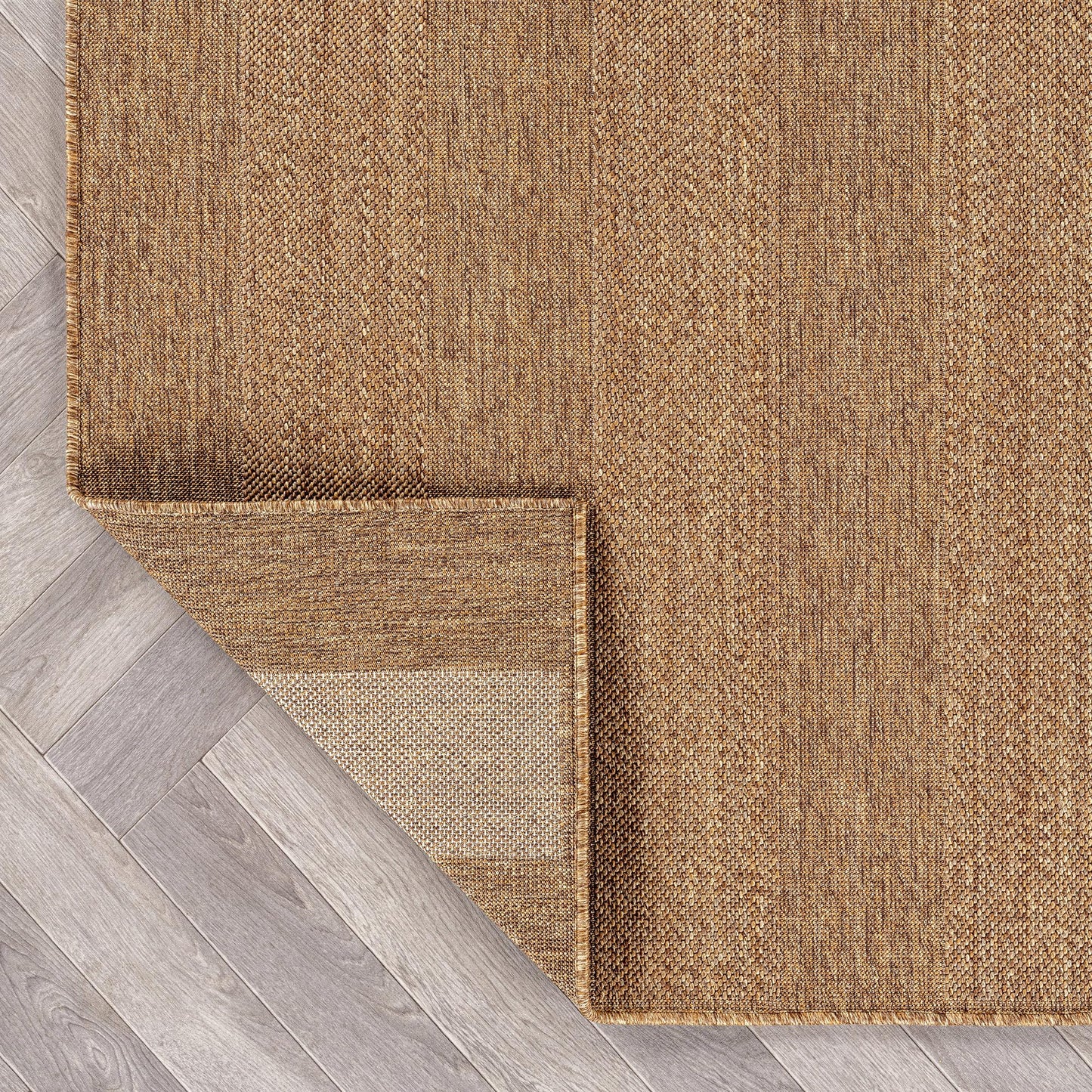 Rugshop Striped Indoor Outdoor Flat Woven Runner Rug,Natural Jute-Style,Easy-Care Patio Rug for Backyard Porch Deck Balcony, 2'3" x 8' Natural/Jute