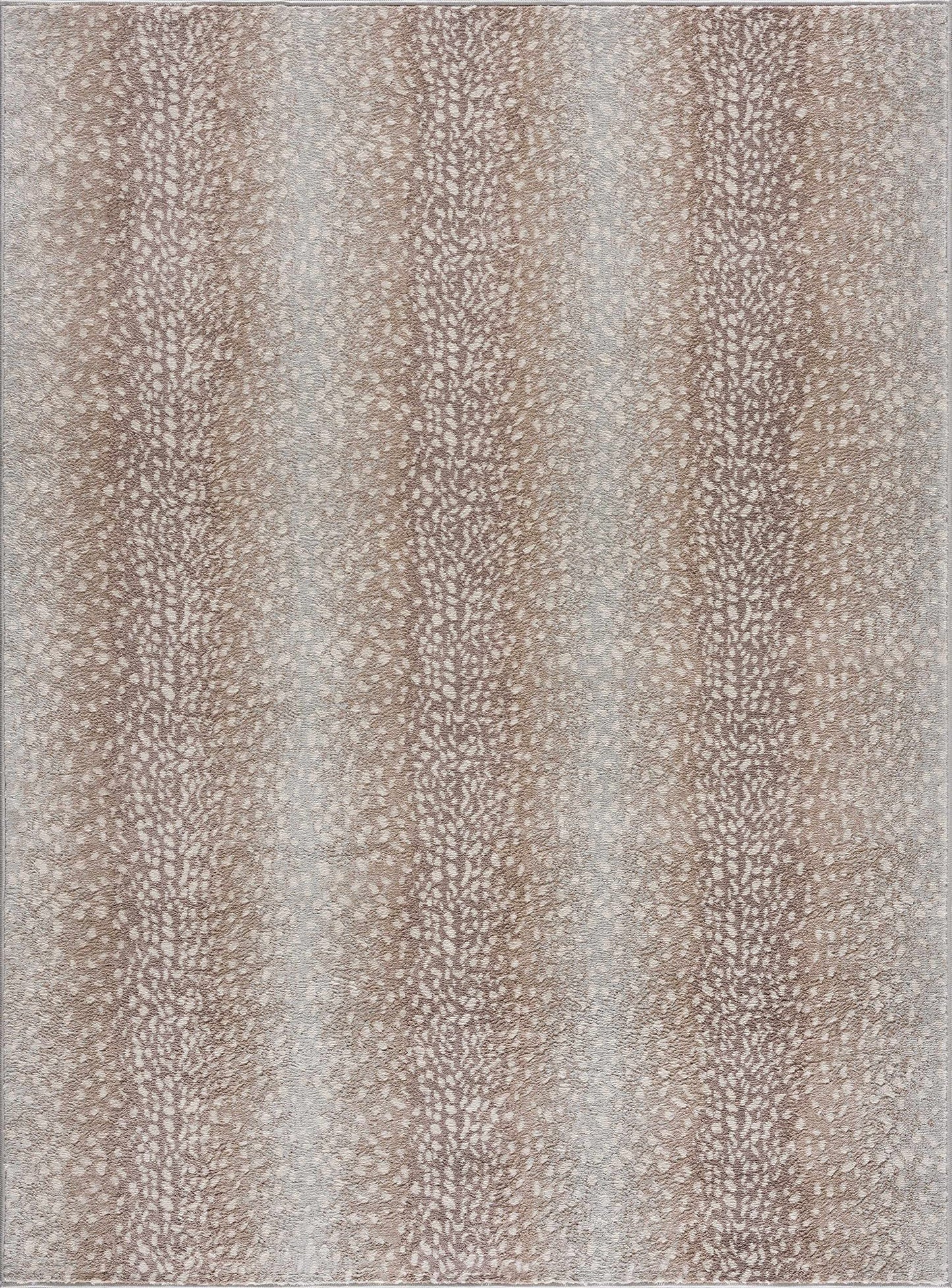 BoutiqueRugs Brown Leopard Contemporary Gray 5x7 Area Rug Ivory Tan Light Slate Animal Print Pointblank Living Room Bedroom Dining Room Home Office Apartment 5'3" x 7'1" Stain Resistant Non-Shedding