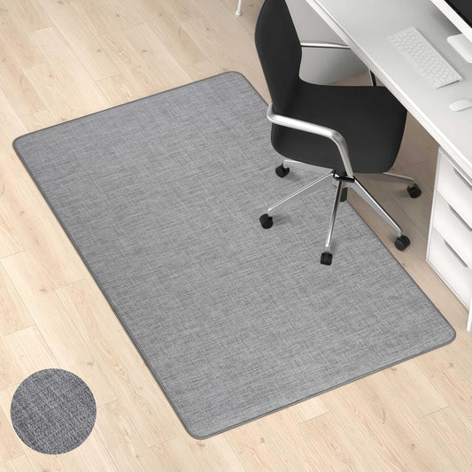 CNNJ Office Chair Mat for Hardwood Floors,Thick Rubber Mat – Heavy Duty Anti-Slip Protection for Rolling Chairs, Home Office Desk Rug (Dark Grey, 36"×48")
