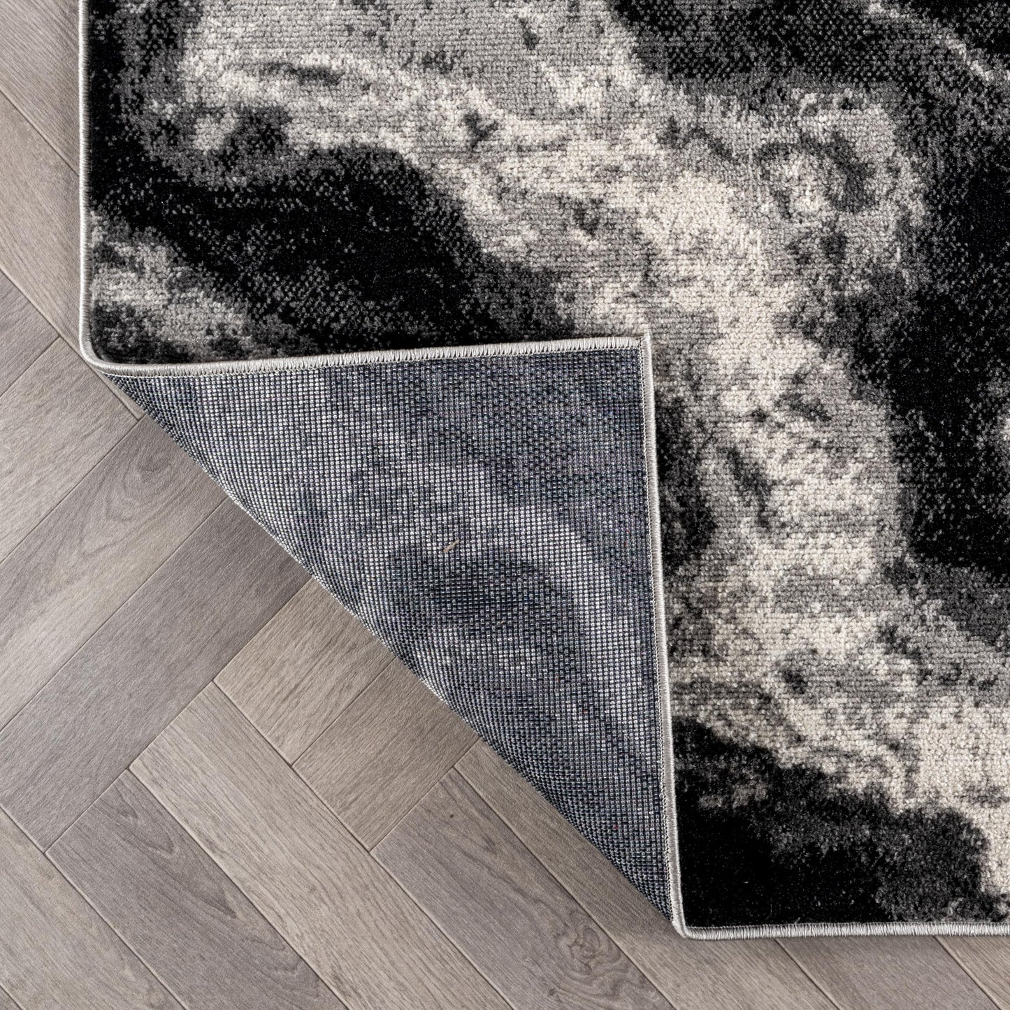 Rugshop Modern Contrast Indoor Area Rug for Entryway,Kitchen,Doormat Low Pile Rug with Jute Backing 2' x 3' Black
