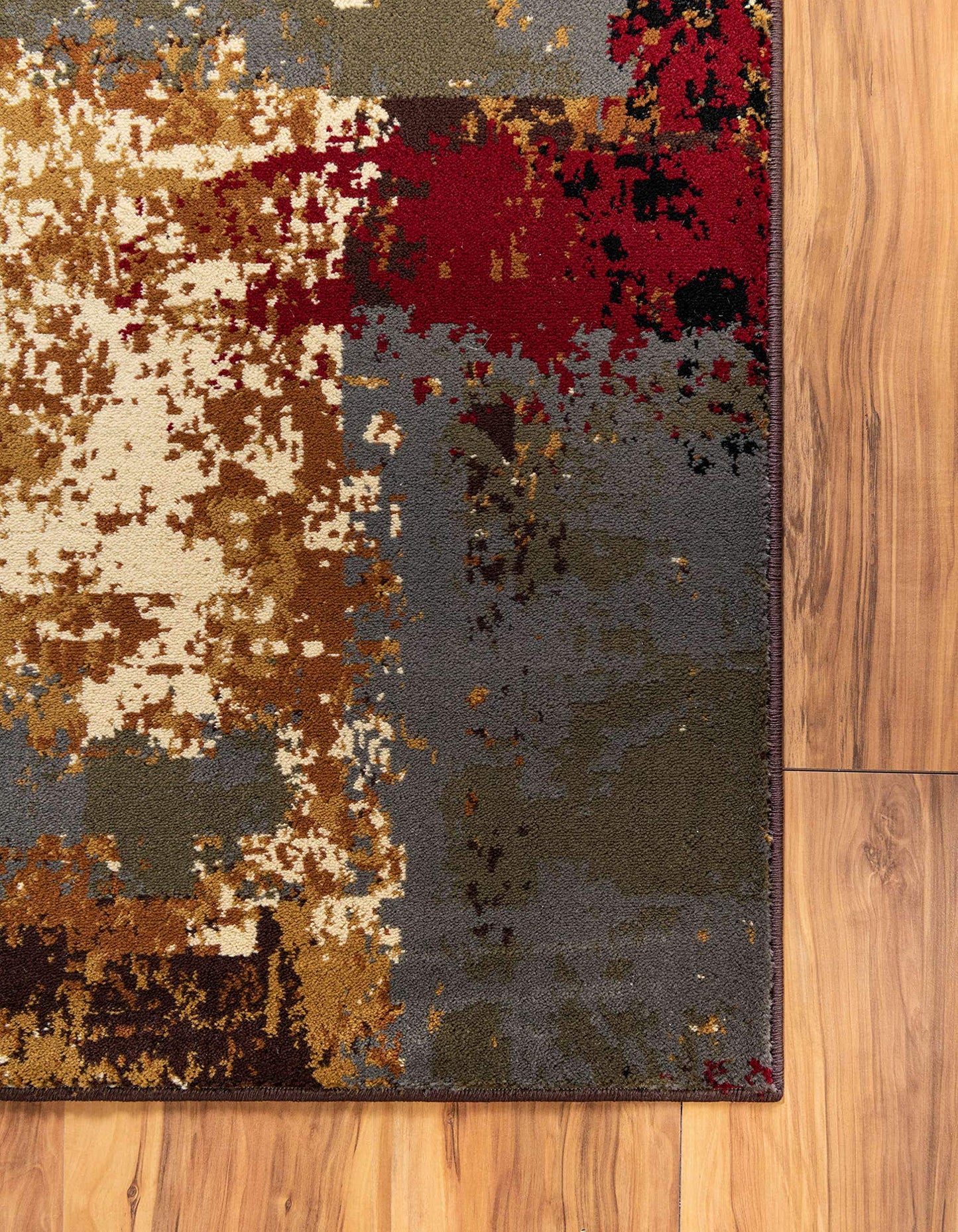 Unique Loom Barista Collection Area Rug - Catuai (7' 1" x 10' Rectangle, Multi/ Brown)