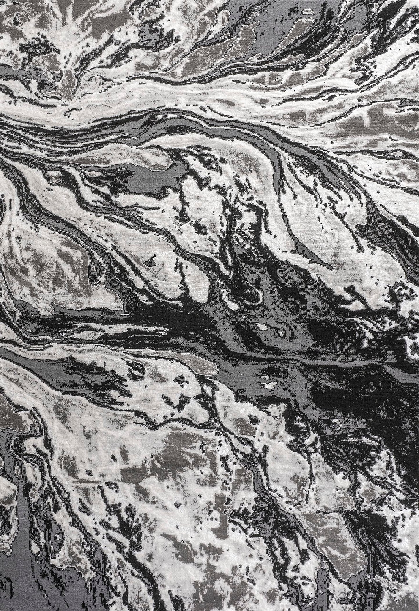 JONATHAN Y Swirl Marbled Black/Ivory Indoor Area Rug 4X6 ft, Abstract for Living Room, Bedroom, Kitchen, Office, Easy-Cleaning, High Traffic, Pet-Friendly, Non-Shedding SOR203E-4