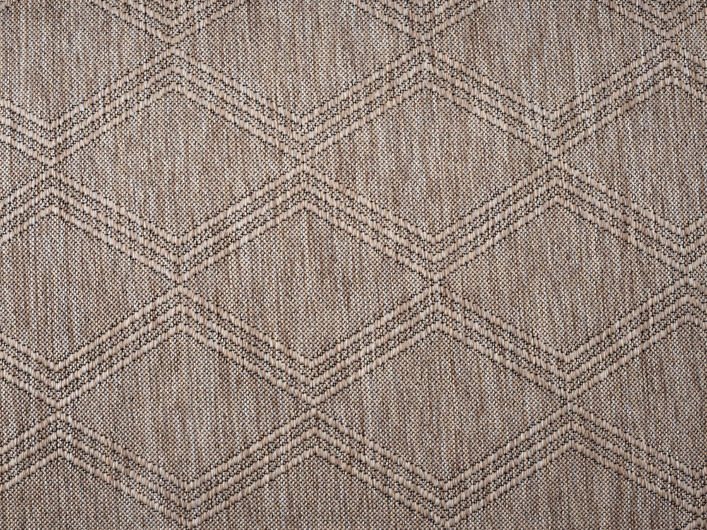 RUGGERRUGS Darla Textured Foldable Indoor Outdoor Rug, 8x10, Weather Resistant, Easy Clean, UV Resistant, Lightweight Contemporary Geometric Patio Carpet for Porch, Deck, Living Room (8'x10', Beige)
