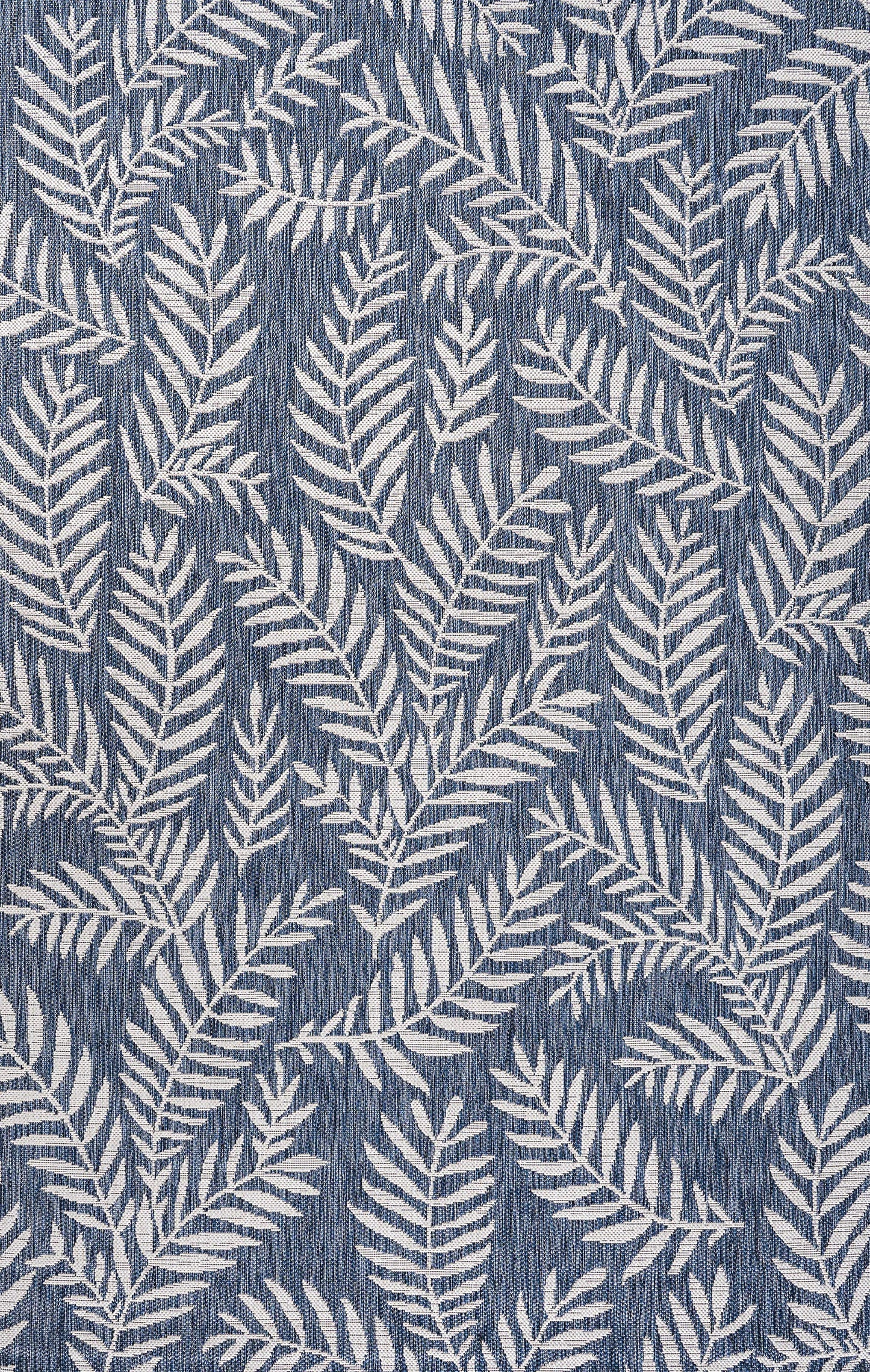 JONATHAN Y Palm Frond Indoor Outdoor Area Rug 8X10 Navy/Ivory, Nevis for Backyard, Patio, Porch, Easy-Cleaning, High Traffic, Pet-Friendly, Non-Shedding (SMB119B-8)