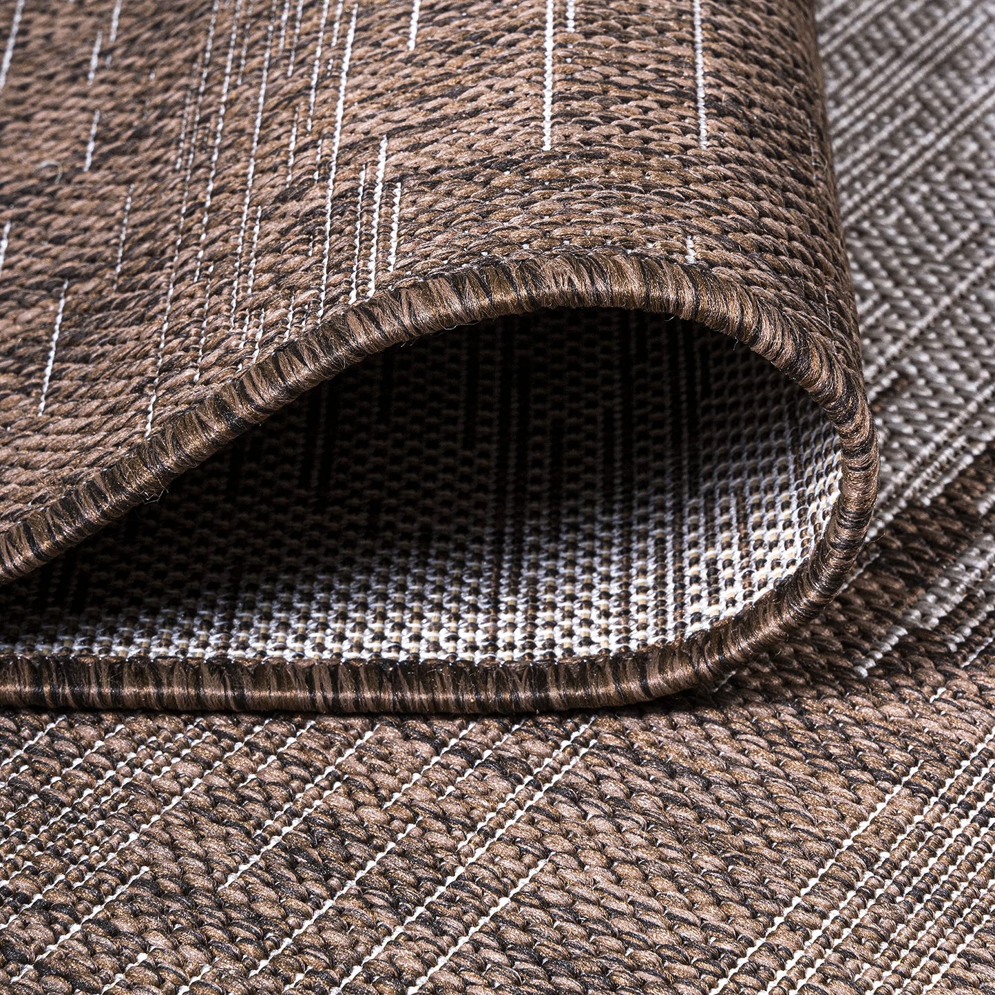 JONATHAN Y Modern Strie' Indoor Outdoor Runner Rug 2X10 Brown/Beige, Tavira for Backyard, Patio, Porch, Easy-Cleaning, High Traffic, Pet-Friendly, Non-Shedding (SMB113B-210)