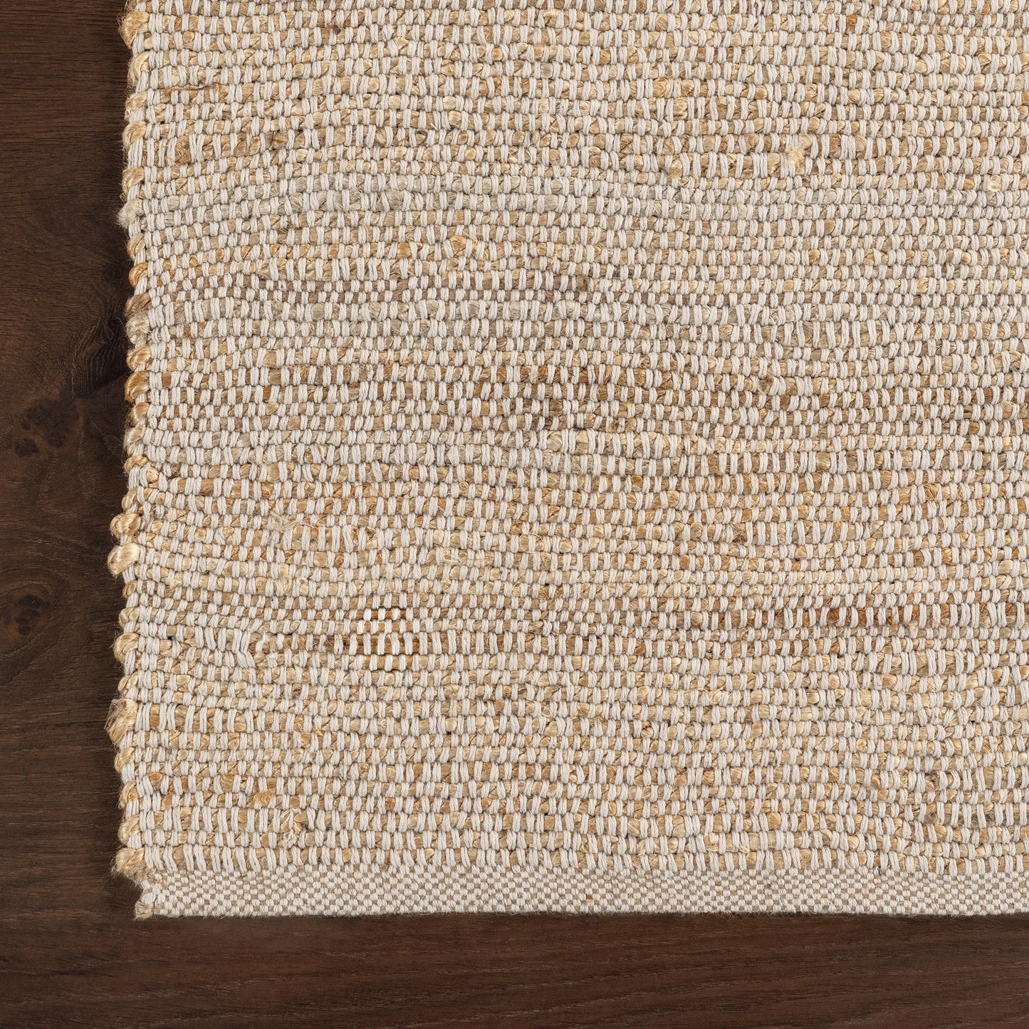 nuLOOM 2'6" x 6' Elfriede Jute & Cotton Hand Woven Area Rug, Natural, Solid Rustic Farmhouse Style, Weaved Design, Natural Fiber, For Bedroom, Living Room, Dining Room, Hallway, Office, Entryway