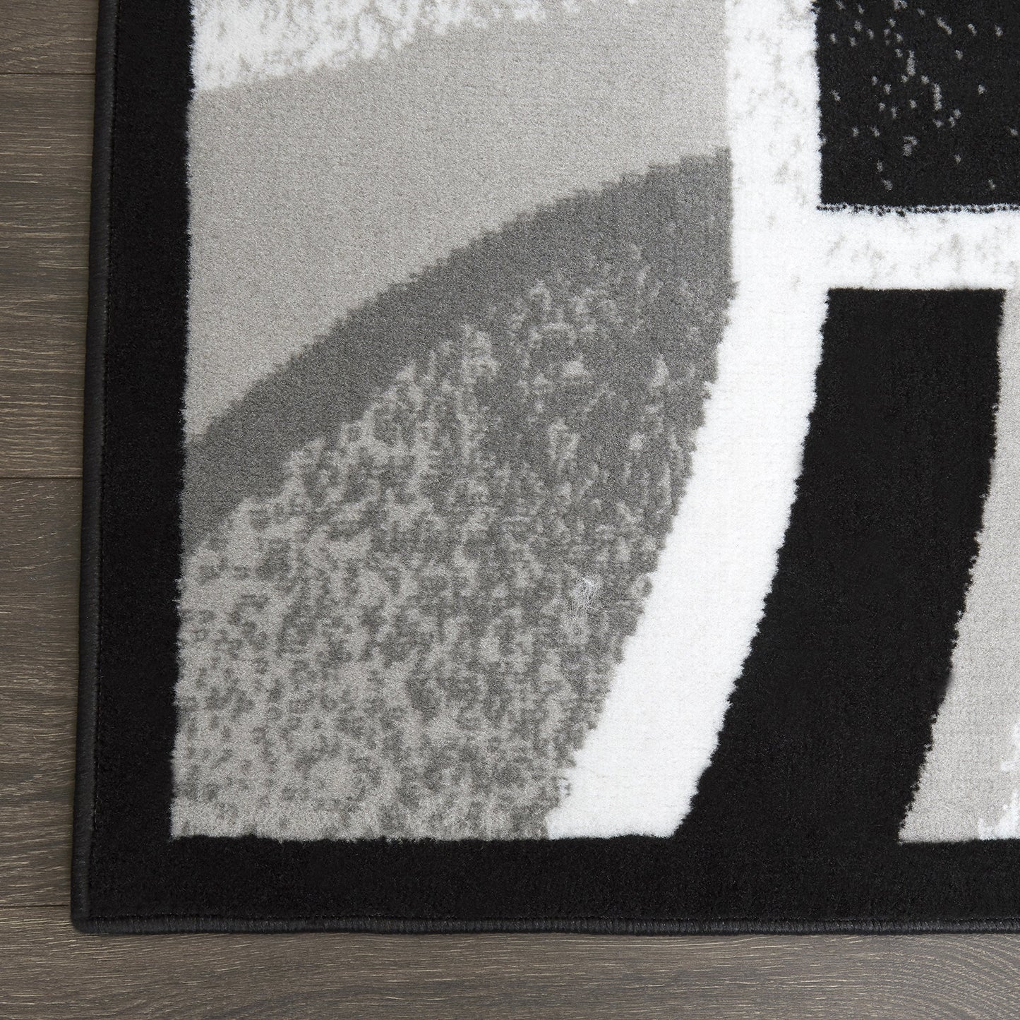 Home Dynamix Lyndhurst Rotana Modern Area Rug, Contemporary Black/Gray 5'2"x7'4", 5'2"x7'4" Rectangle
