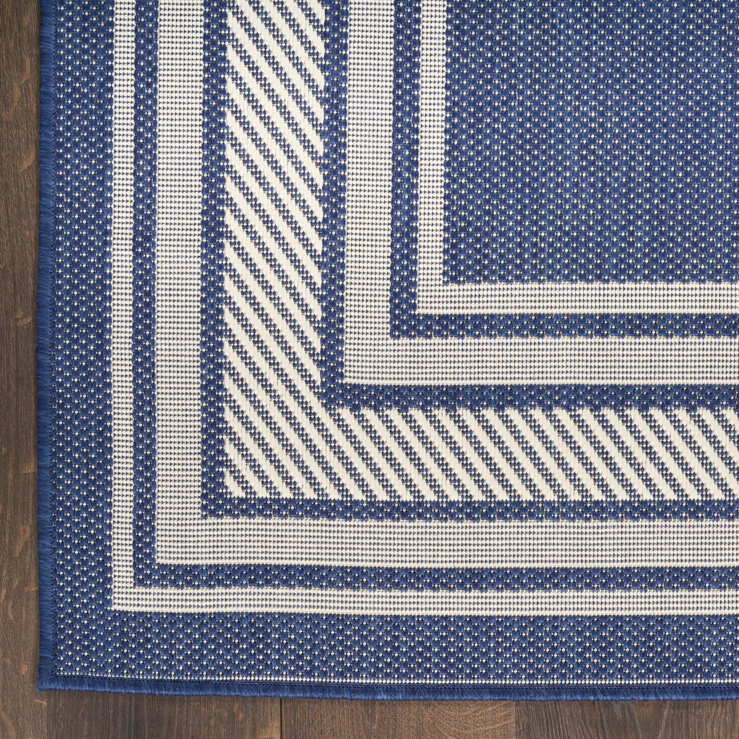 Nourison Home Horizon Indoor/Outdoor Navy 3' x 5' Area Rug - Easy Clean, Non Shedding, Bed Room, Living Room, Dining Room, Kitchen (3' x 5')