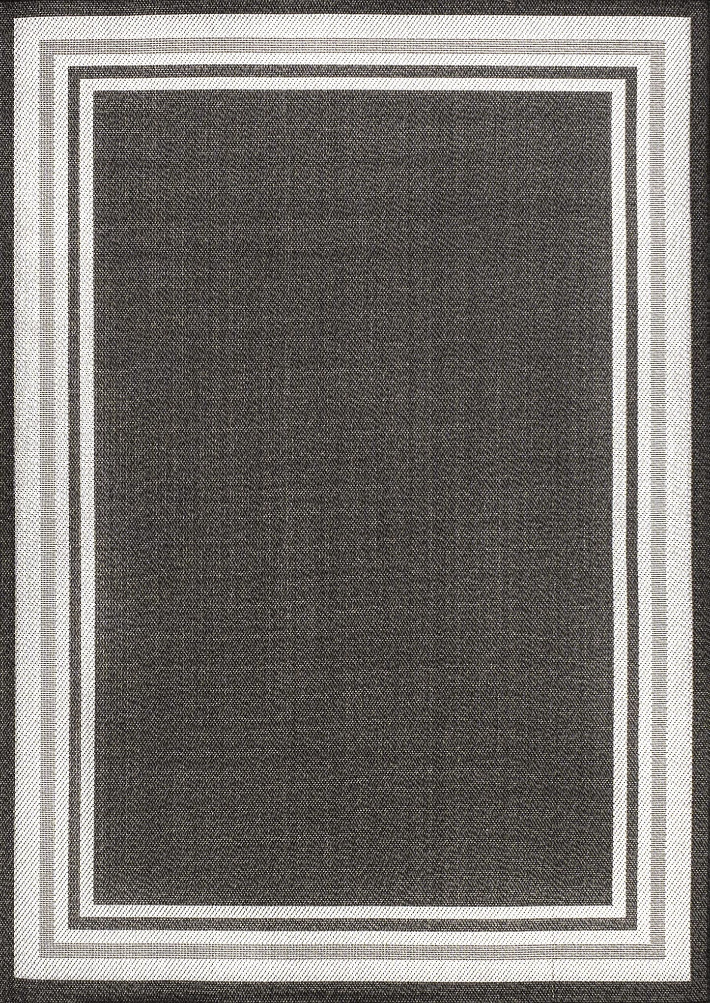 JONATHAN Y Border Stripe Indoor Outdoor Area Rug 4X6 Black/Cream, James Modern for Backyard, Patio, Porch, Easy-Cleaning, High Traffic, Pet-Friendly, Non-Shedding (SMB201C-4)