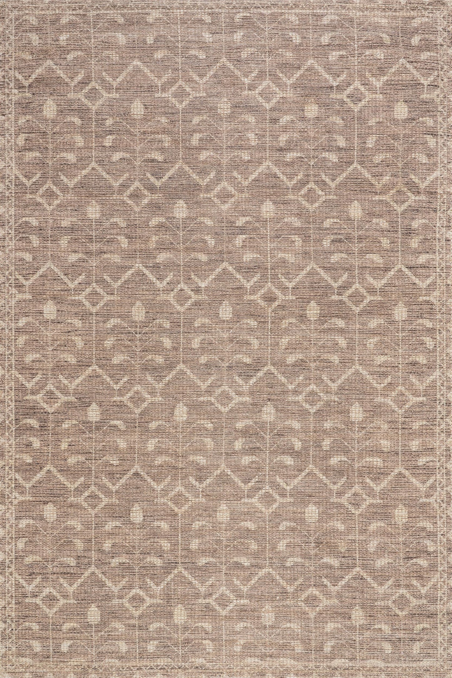 Nuloom Elindra Floral & Paisley 4' x 6' Wool Jute Area Rug for Dining Room Living Room, Brown