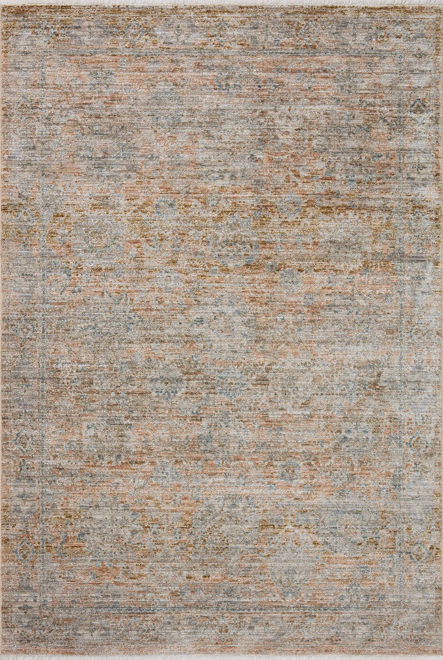 Loloi Jean Stoffer Katherine Collection KES-02 Terracotta/Smoke 2'-3'' x 3'-10'', .25" Pile Height, Accent Rug