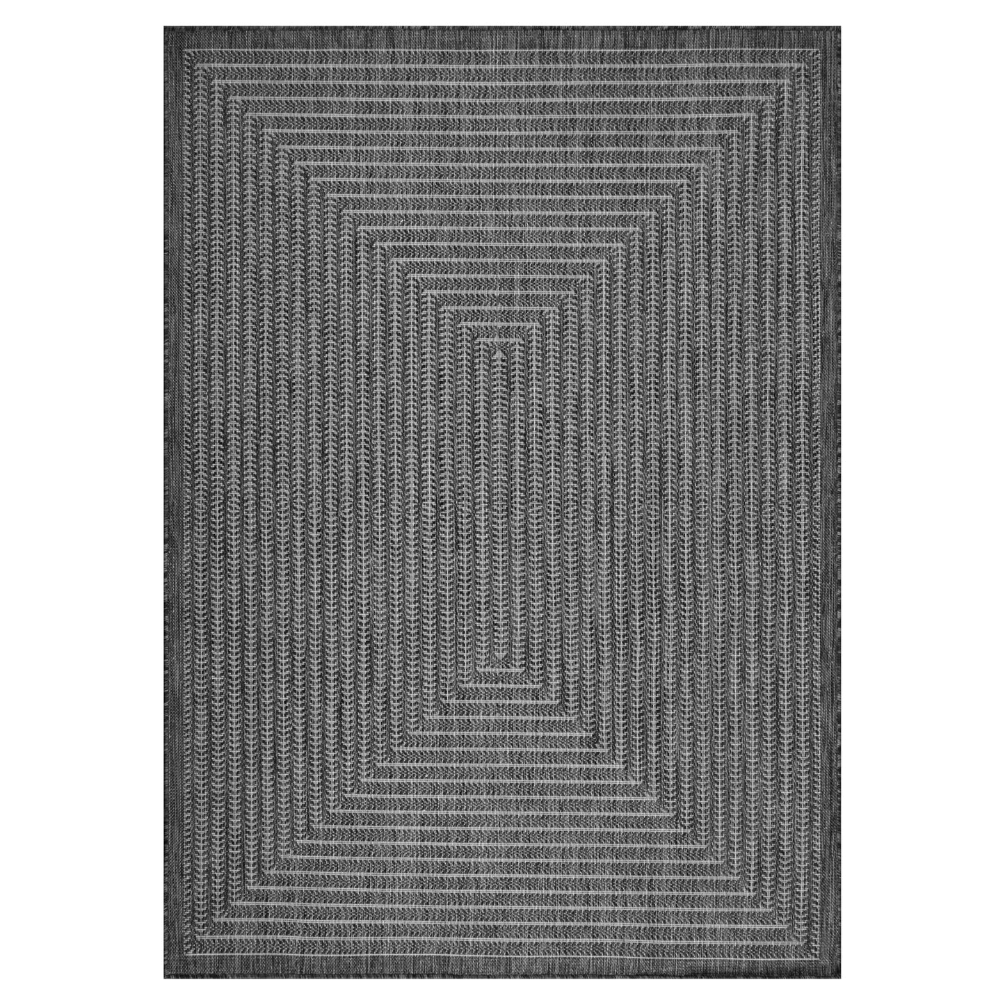 Adiva Rugs Outdoor Indoor Area Rug, Weather Resistant, Easy to Clean, Stain Resistant Floor Mat for Dining Room, Backyard, Deck, Patio (Pebble Weiss, 2'6" x 7')