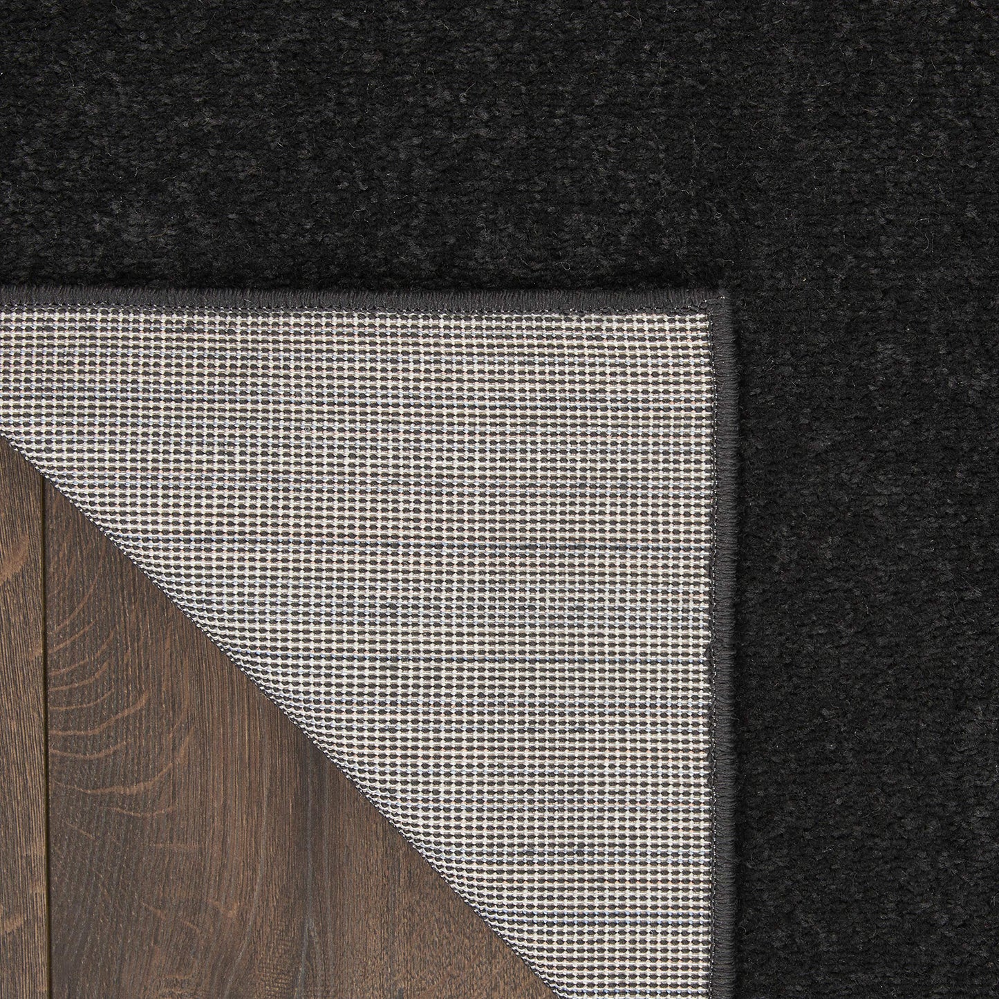 Nourison Home Nourison Essentials Black 7' x Square Area Rug - Easy Clean, Non Shedding, Bed Room, Living Room, Dining Room, Kitchen (7' x Square)