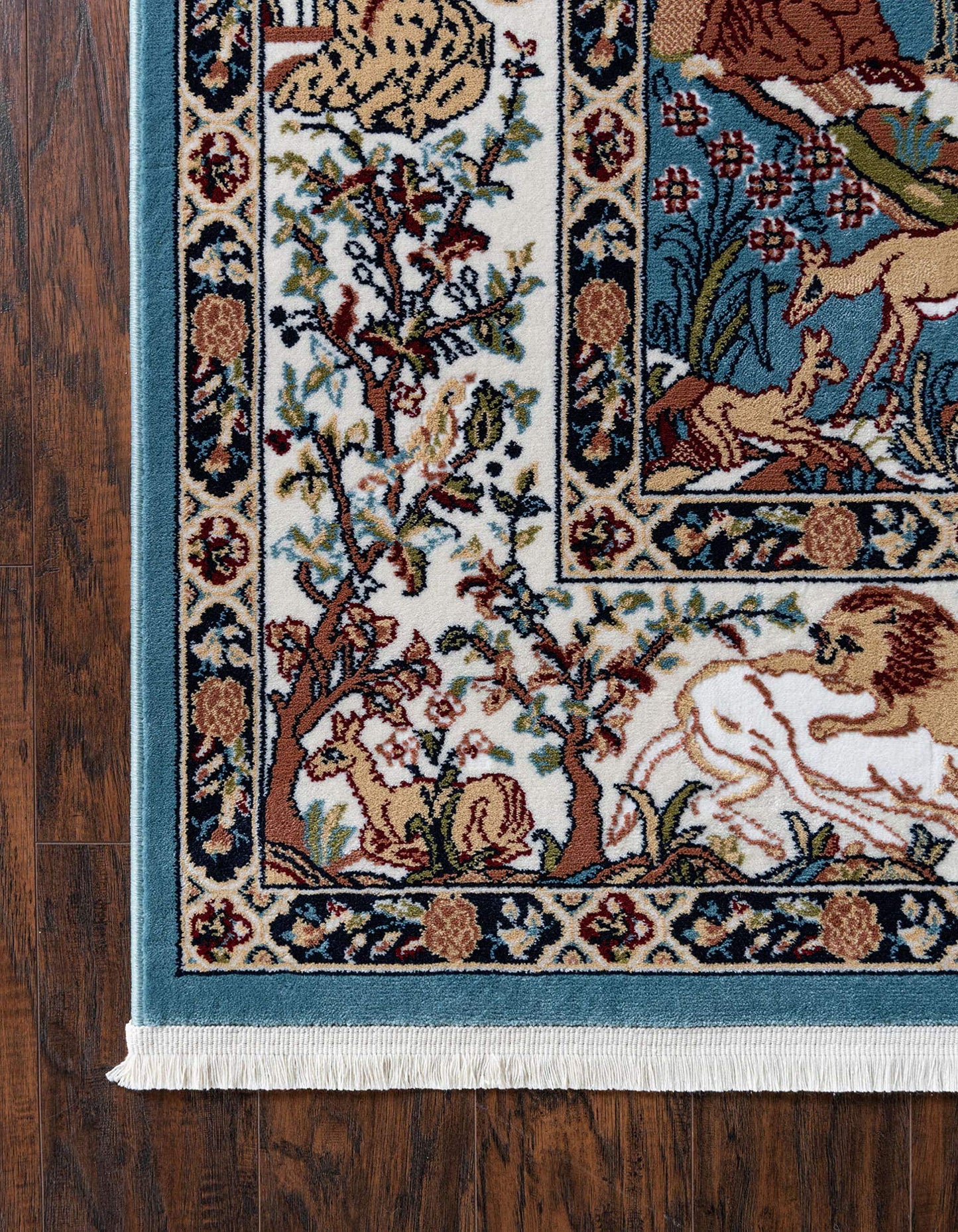 Unique Loom Narenj Collection Area Rug - Birmingham (5' 1" x 8' Rectangle, Blue/ Burgundy)