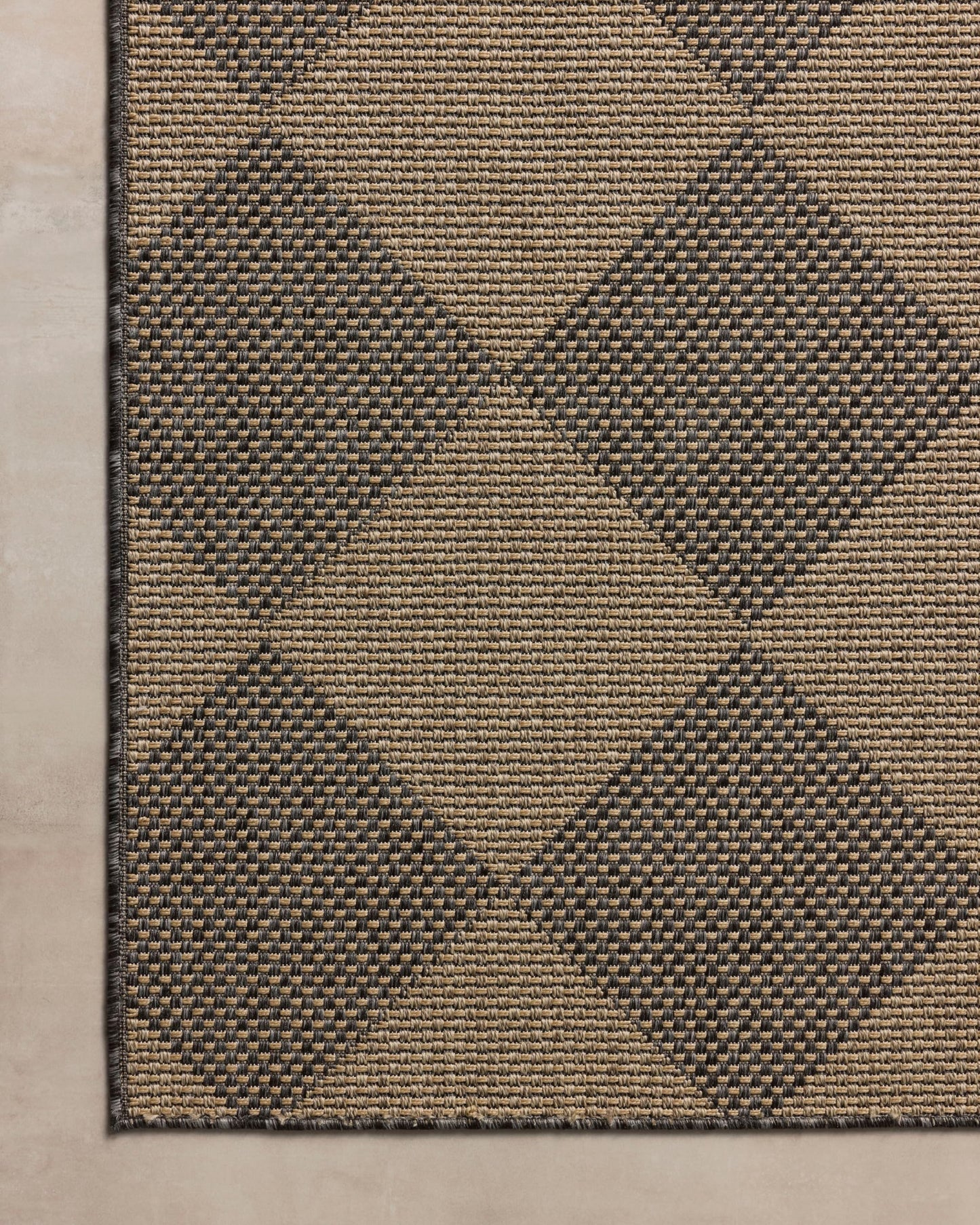 Loloi Chris Loves Julia Providence Collection PRC-04 Graphite/Sand 6'-3" x 9'-2", .12" Pile Height, Indoor/Outdoor Area Rug