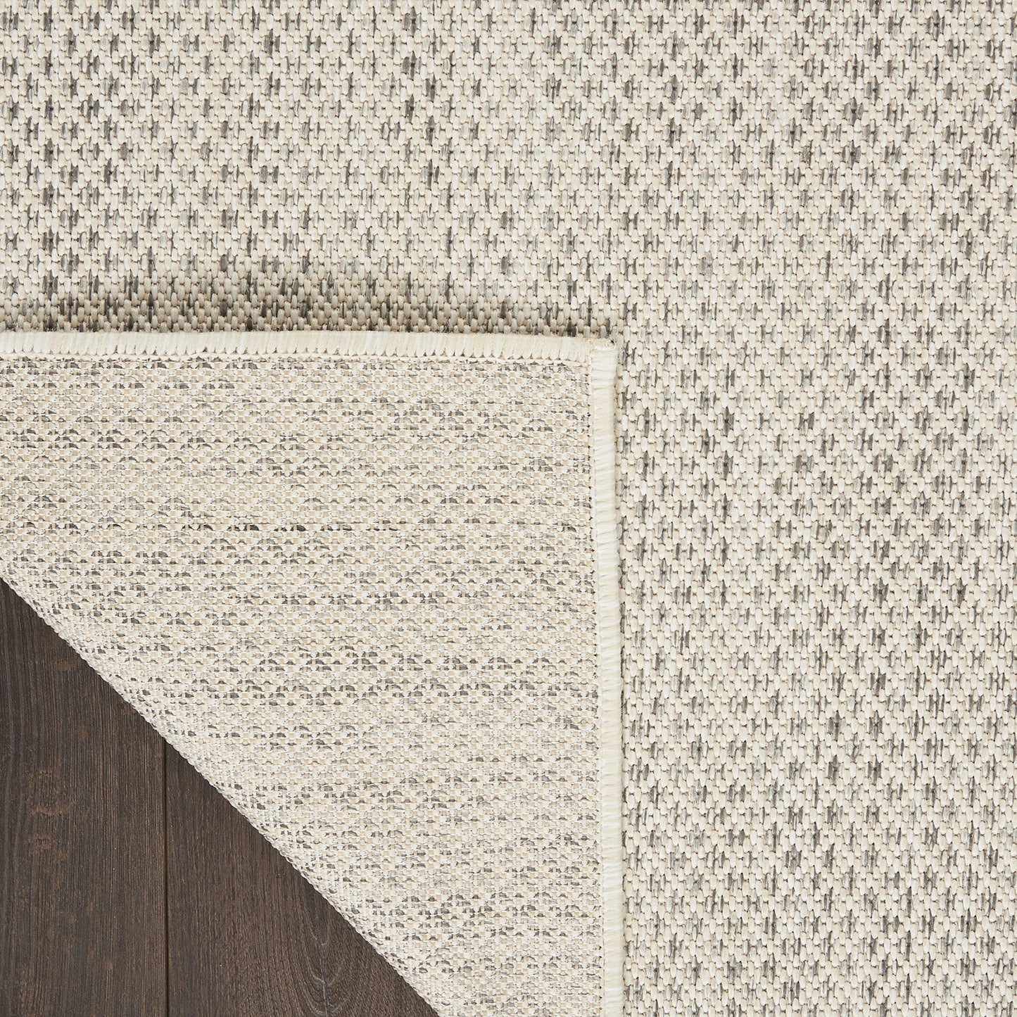 Nourison Home Courtyard Ivory Silver 7' x 10' Area Rug - Easy Clean, Non Shedding, Bed Room, Living Room, Dining Room, Kitchen (7' x 10')
