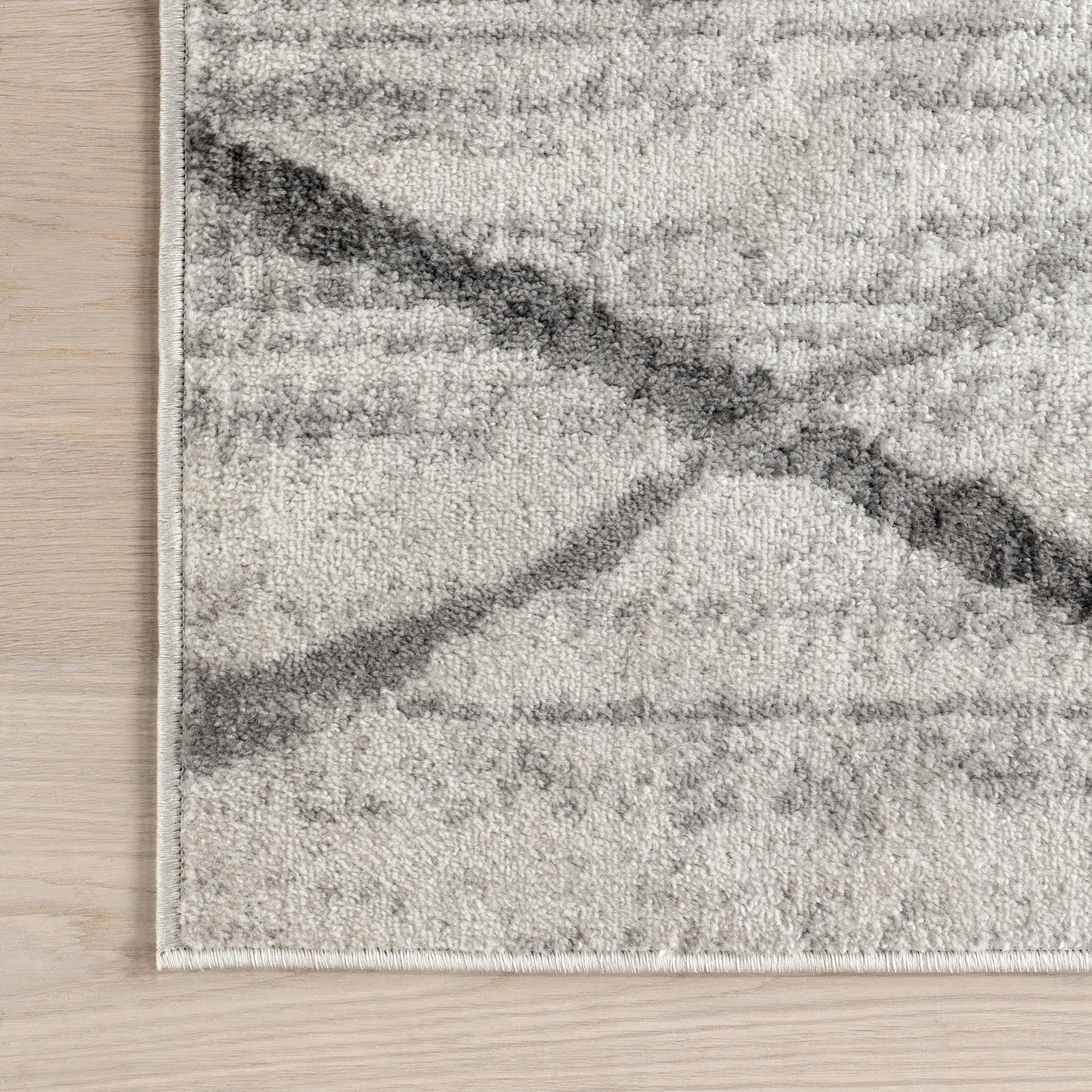 Nuloom Thigpen Grey/Off-White, 5' Round, Soft and Cozy, High Traffic, Stain Resistant, Easy Clean, Non-Shed, Durable Area Rug for Bedroom, Living Room, Dining Space, Den, Foyer, Entryway