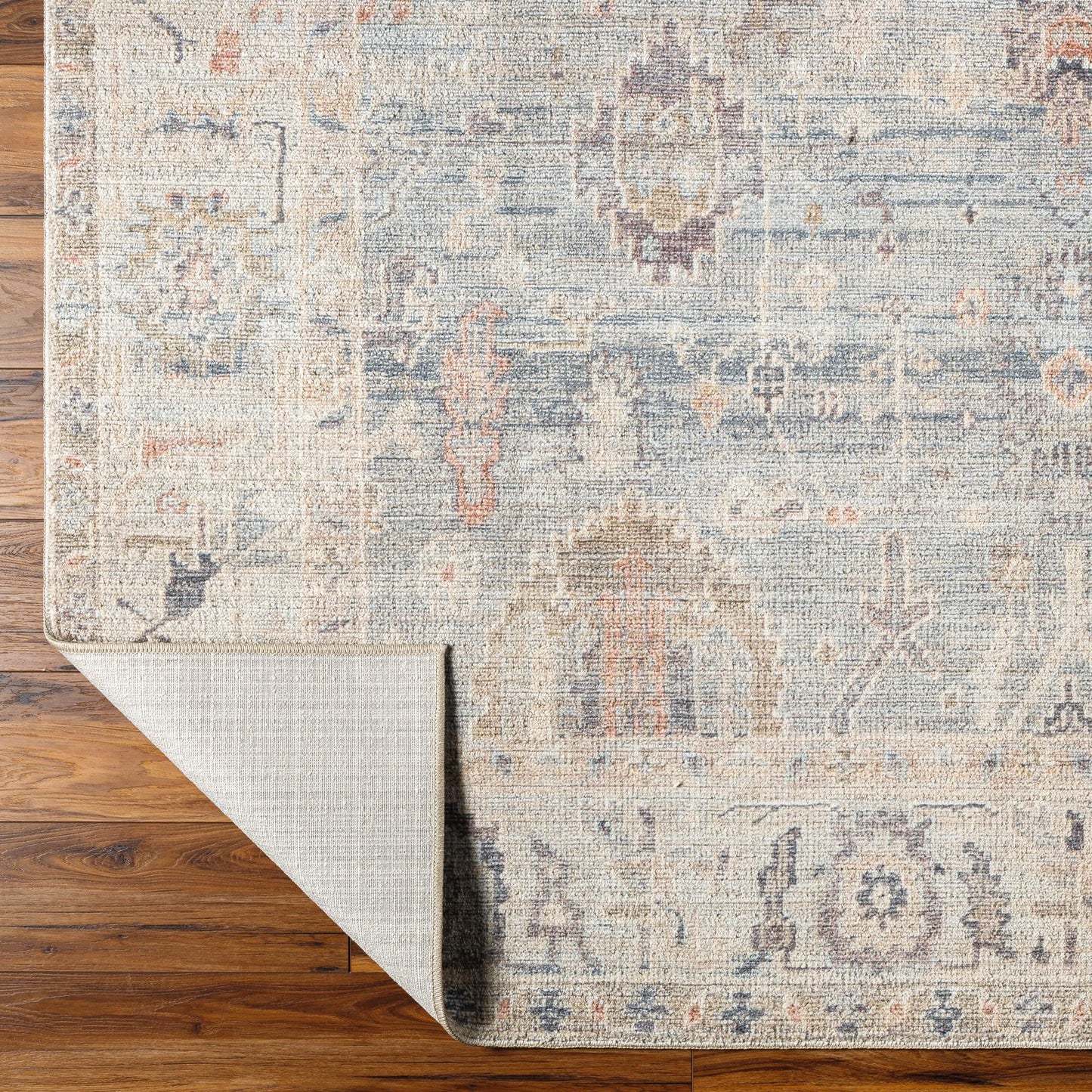 Livabliss x Becki Owens Marlene Vintage Medallion Area Rug, 6'7" x 9', Pale Blue