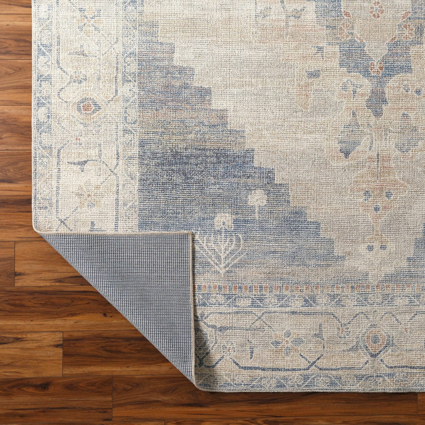 Livabliss x Becki Owens Luca Medallion Area Rug , 6'7" x 9', Pewter