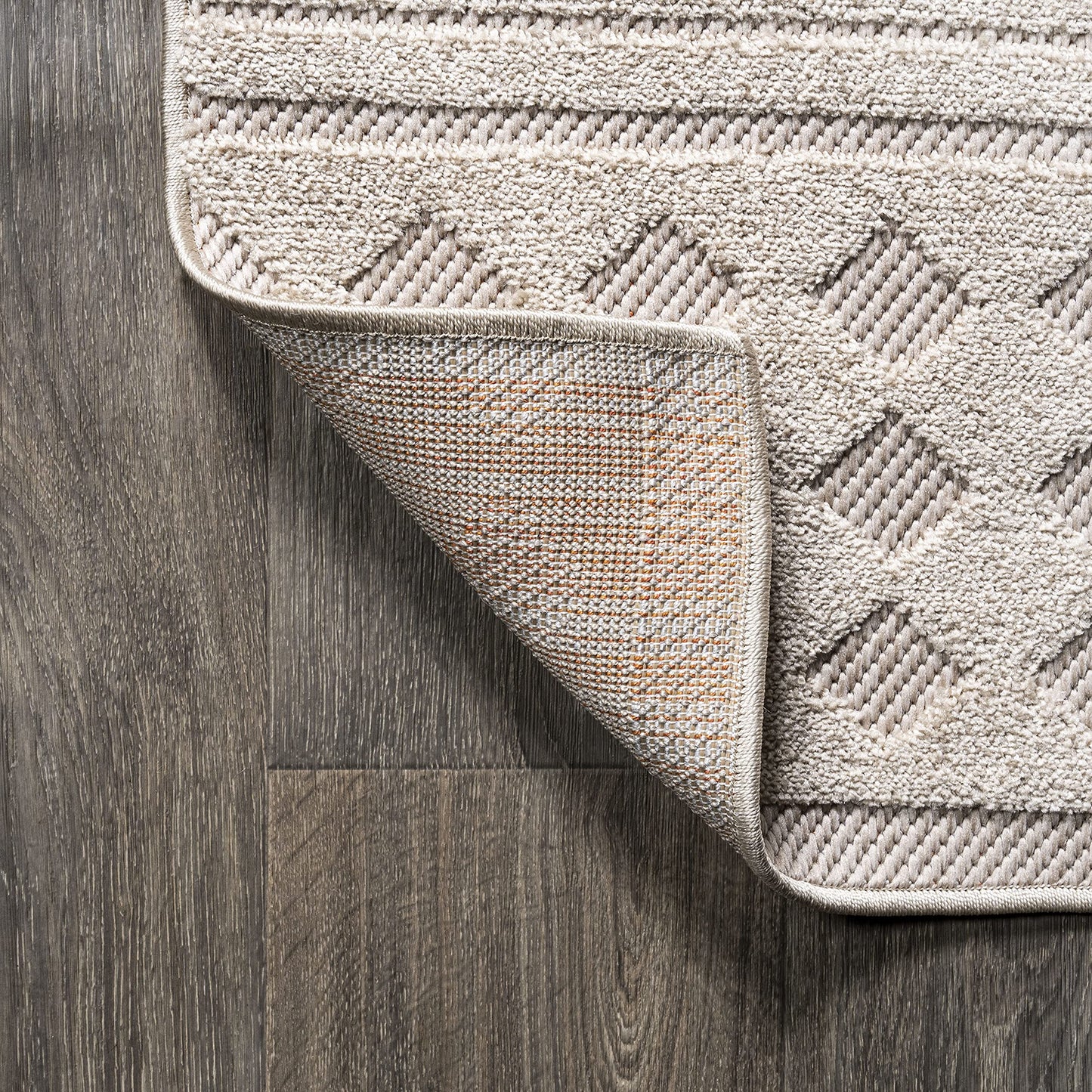 JONATHAN Y Moroccan Geometric Indoor Outdoor Area Rug 8X10 Beige, Xlendi High-Low Pile for Backyard, Patio, Porch, Easy-Cleaning, High Traffic, Pet-Friendly, Non-Shedding (SBH100A-8)