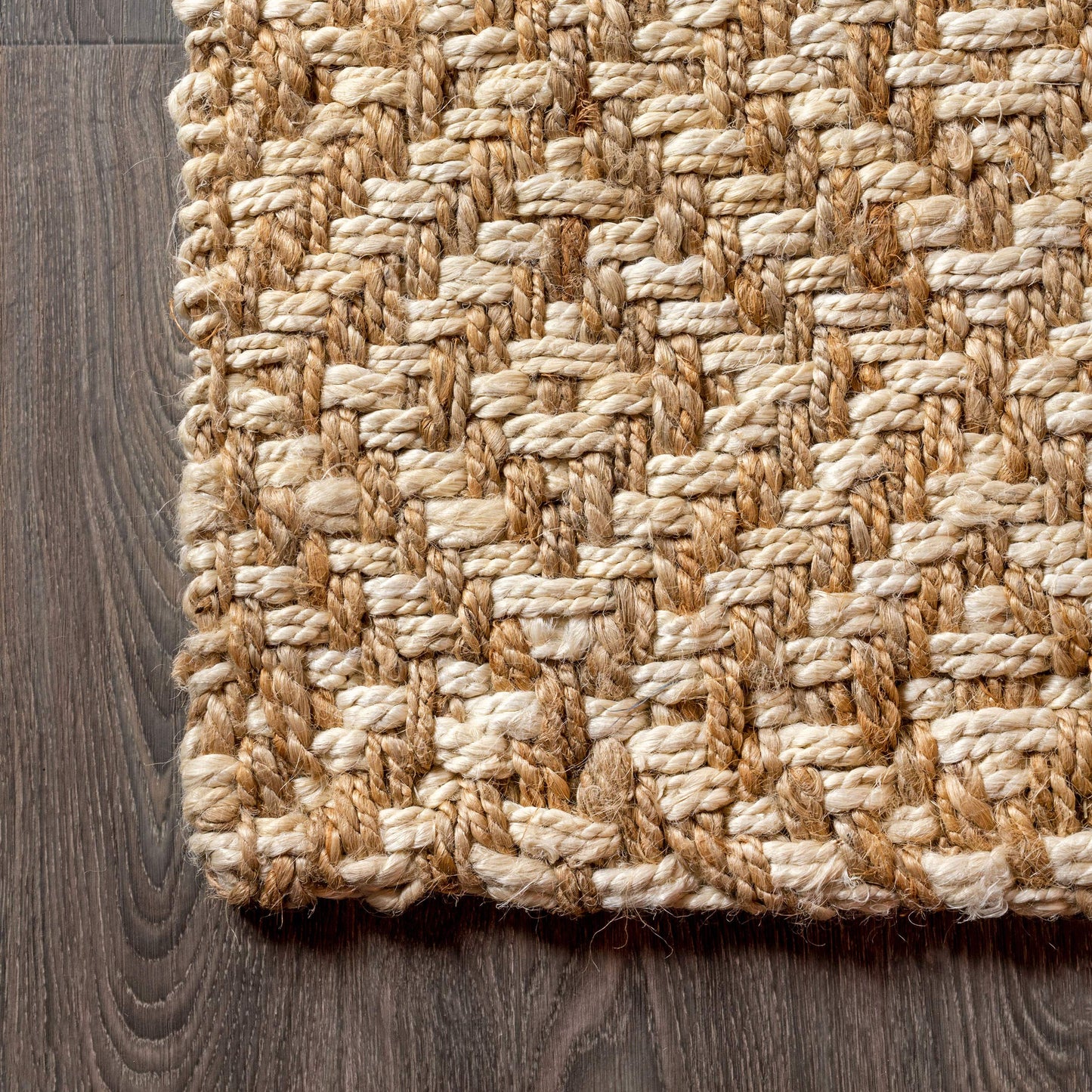 JONATHAN Y Hira Hand Woven Diamond Chunky Jute Natural Indoor Area Rug, 3x5, Bohemian, Transitional, Easy-Cleaning for Living Room, Bedroom, Kitchen, Pet Friendly, Non-Shedding (NFR100A-3)