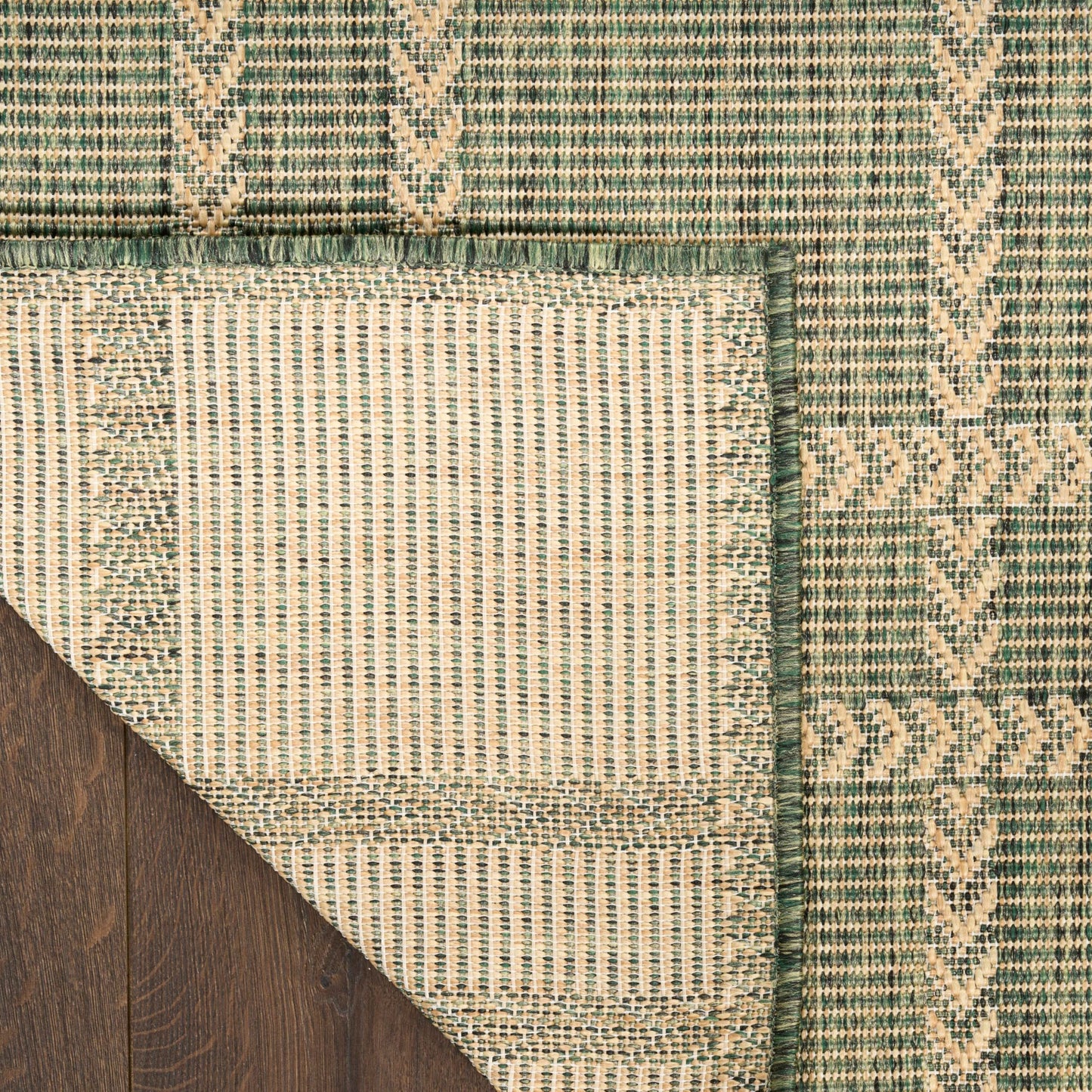 Nourison Home Horizon Indoor/Outdoor Green 9' x 12' Area Rug - Easy Clean, Non Shedding, Bed Room, Living Room, Dining Room, Kitchen (9' x 12')