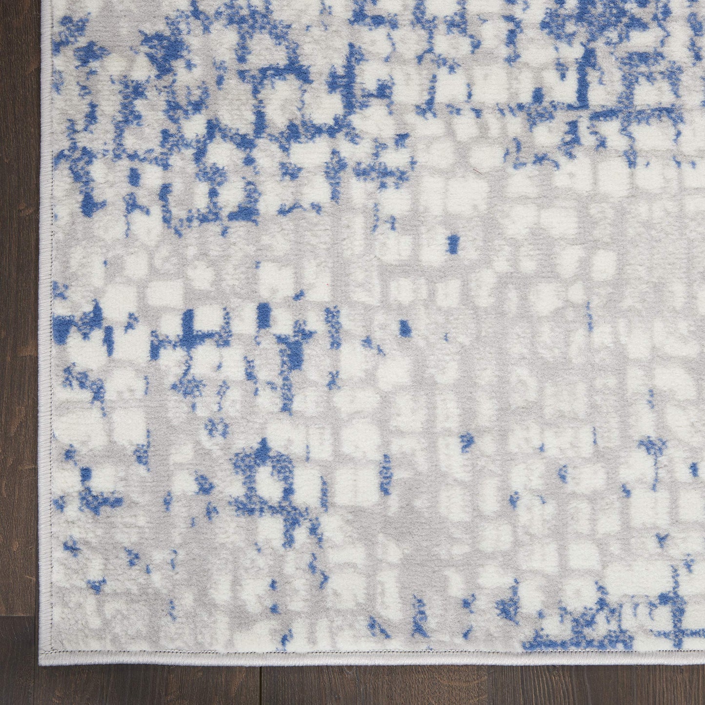 Nourison Home Whimsicle Abstract Grey Blue 7' x 10' Area Rug, Easy Cleaning, Non Shedding, Bed Room, Living Room, Dining Room, Kitchen (7x10)