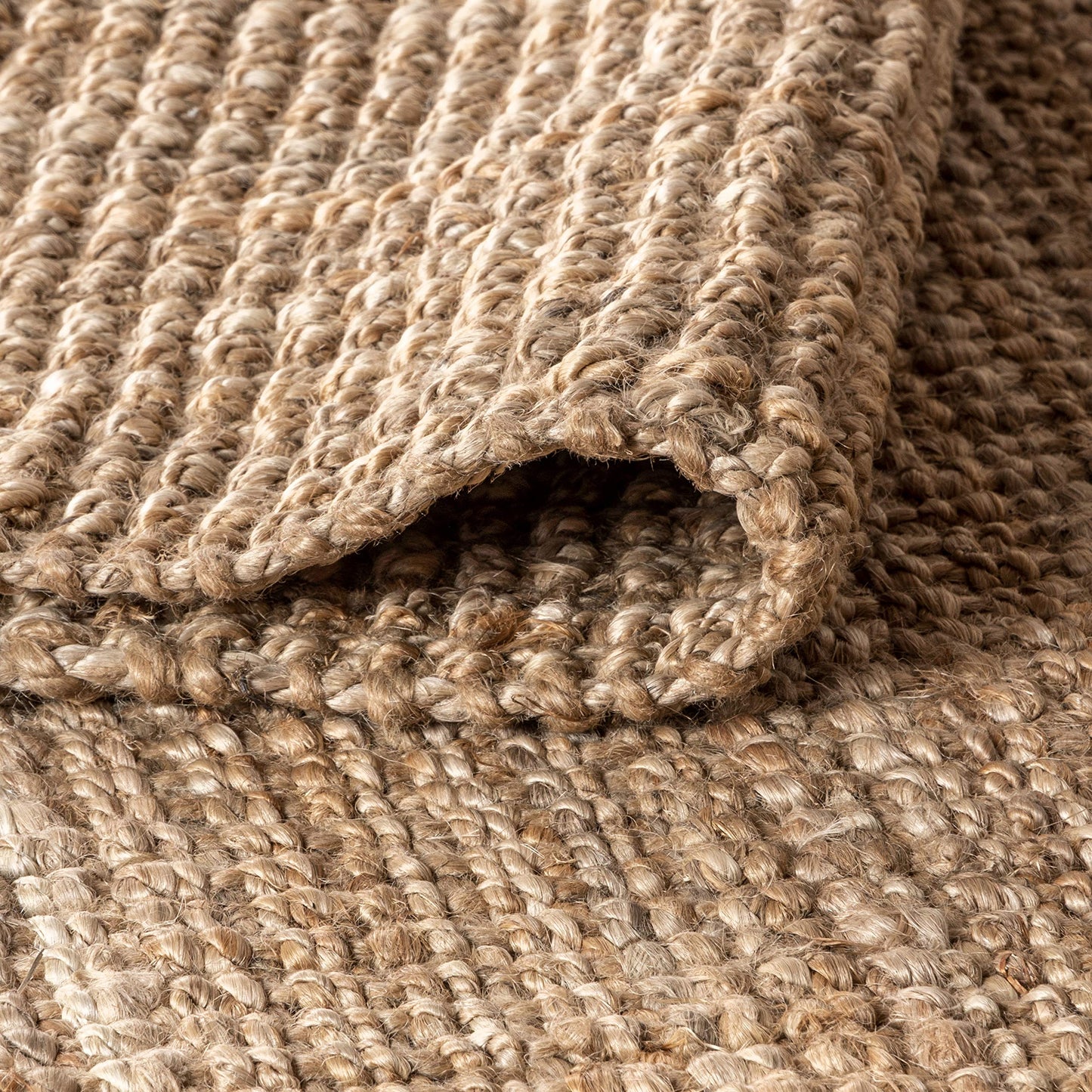 JONATHAN Y Pata Hand Woven Chunky Jute Natural Indoor Area Rug, 4x6, Bohemian, Rustic, Cottage, Easy-Cleaning for Living Room, Bedroom, Kitchen, Non-Shedding (NRF102A-4)
