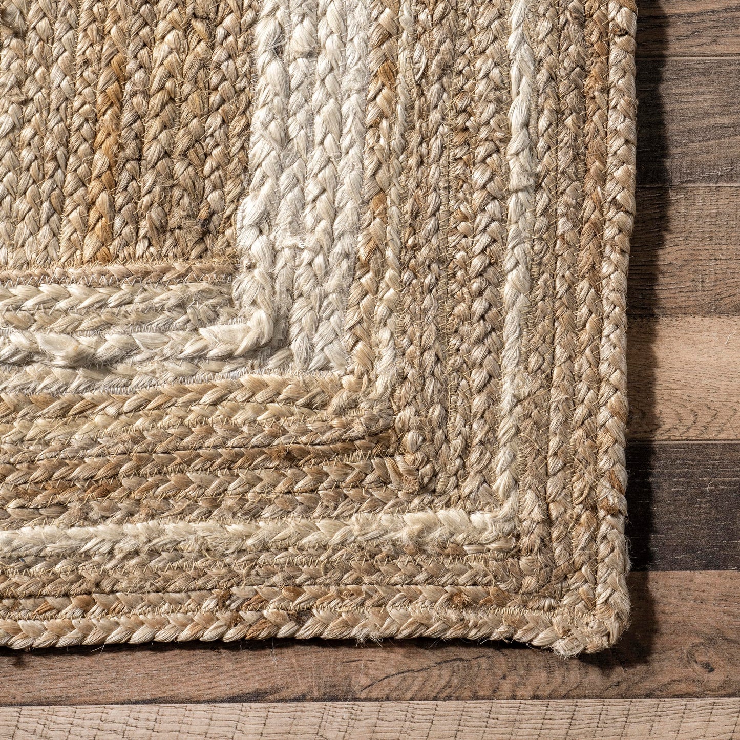 nuLOOM Rikki Coastal Braided Jute Runner Rug, 2' 6" x 10', Off-white