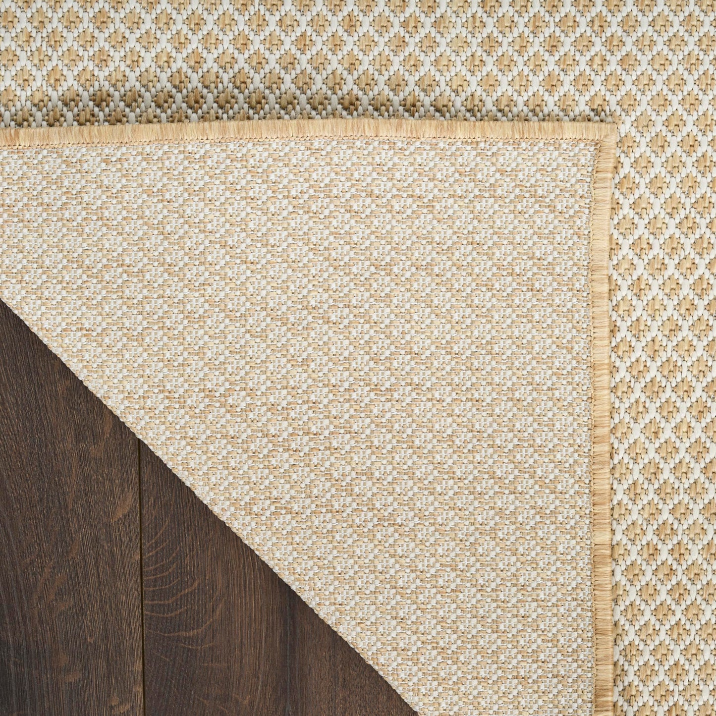 Nourison Home Courtyard Natural 6' x 9' Area Rug - Easy Clean, Non Shedding, Bed Room, Living Room, Dining Room, Kitchen (6' x 9')