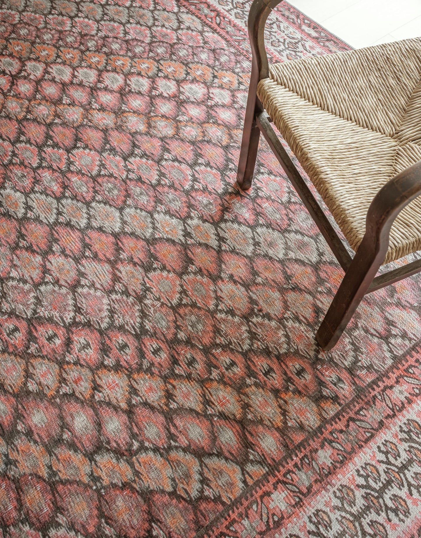 KNOTTING MATTERS Knot in Line 5’ x 8’ Area Rug – Warm Taupe & Clay Heritage Flatweave, Low-Pile – Easy Clean Area Rug – Perfect for Living Room, Dining Room, Bedroom – Pet & Kid Friendly